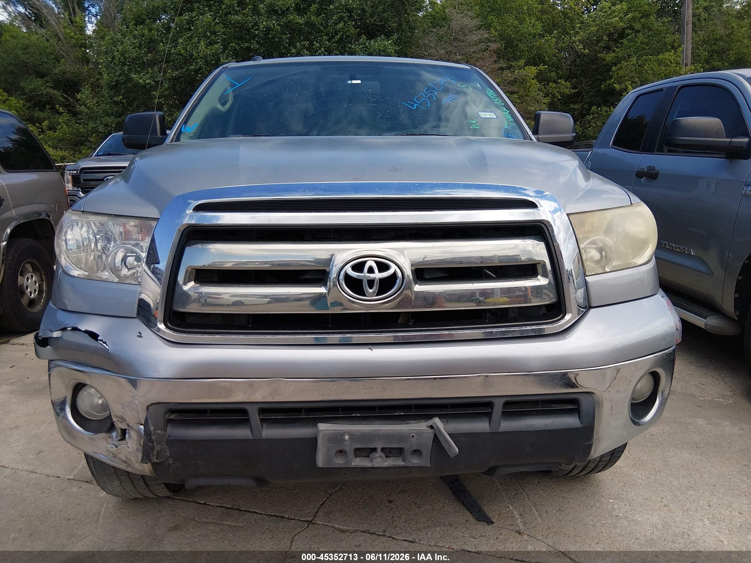 2013 Toyota Tundra Grade 4.6l V8 Gray vin: 5TFEM5F15DX057556