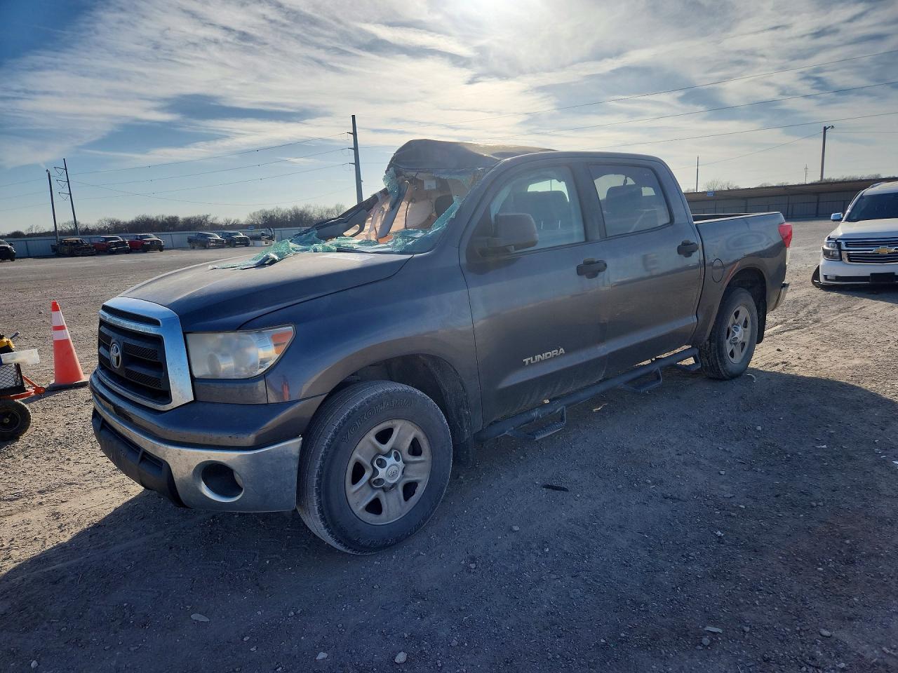 2013 Toyota Tundra Серый vin: 5TFEM5F15DX067200