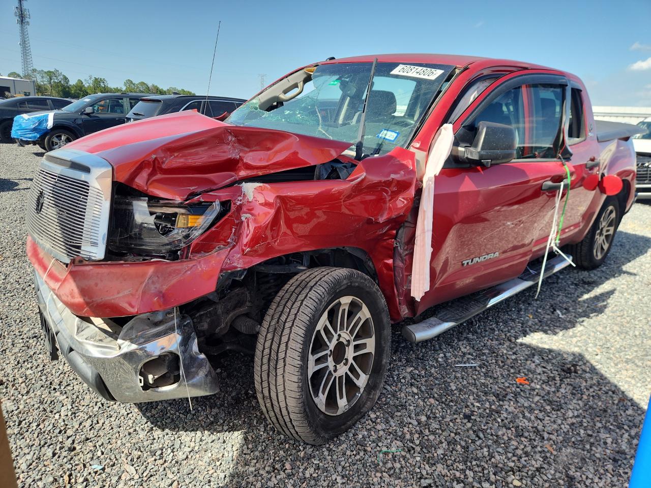 2012 Toyota Tundra Crewmax Sr5 Red vin: 5TFEM5F16CX039114