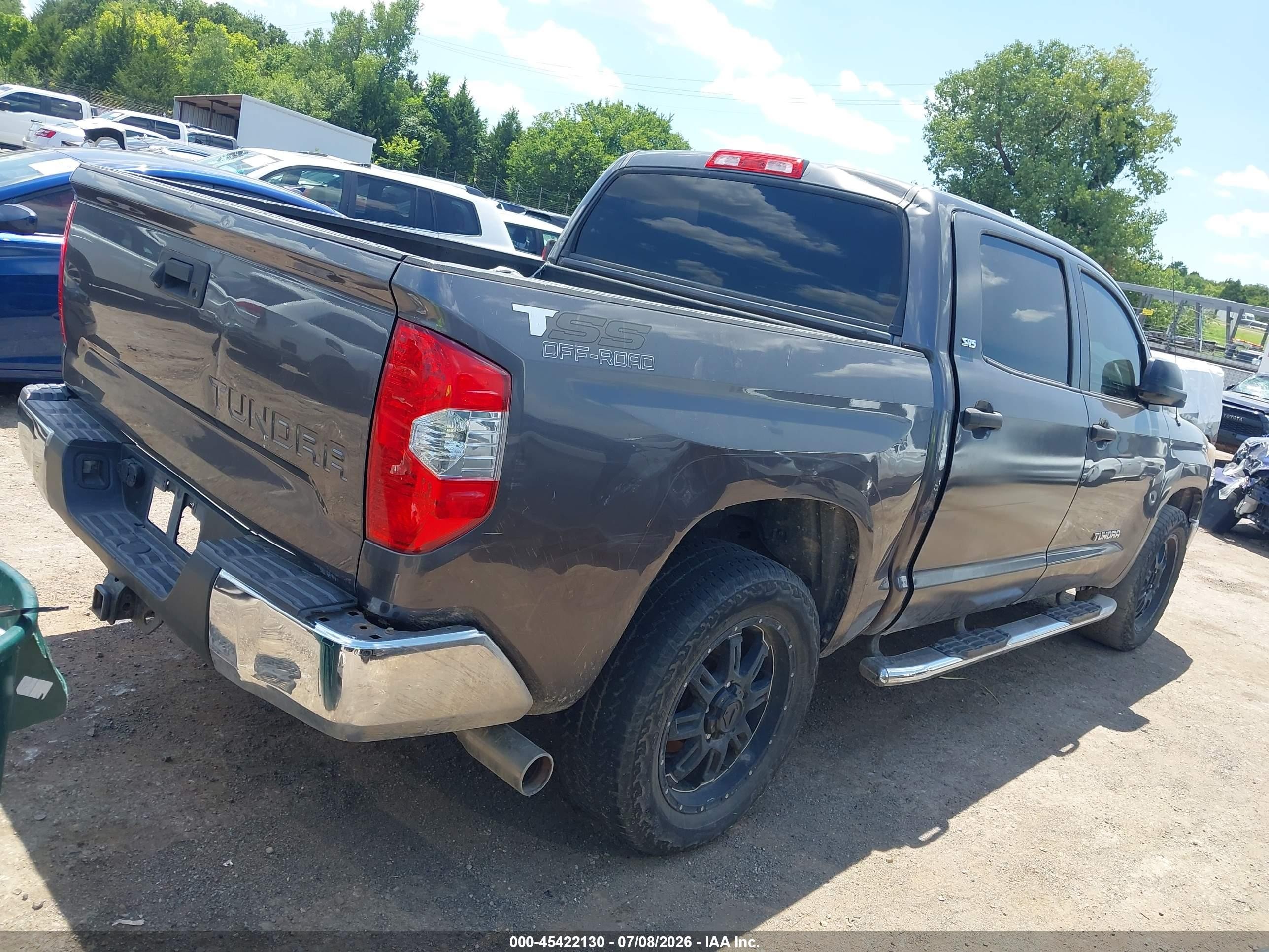 2014 Toyota Tundra Sr5 4.6l V8 Серый vin: 5TFEM5F16EX079079