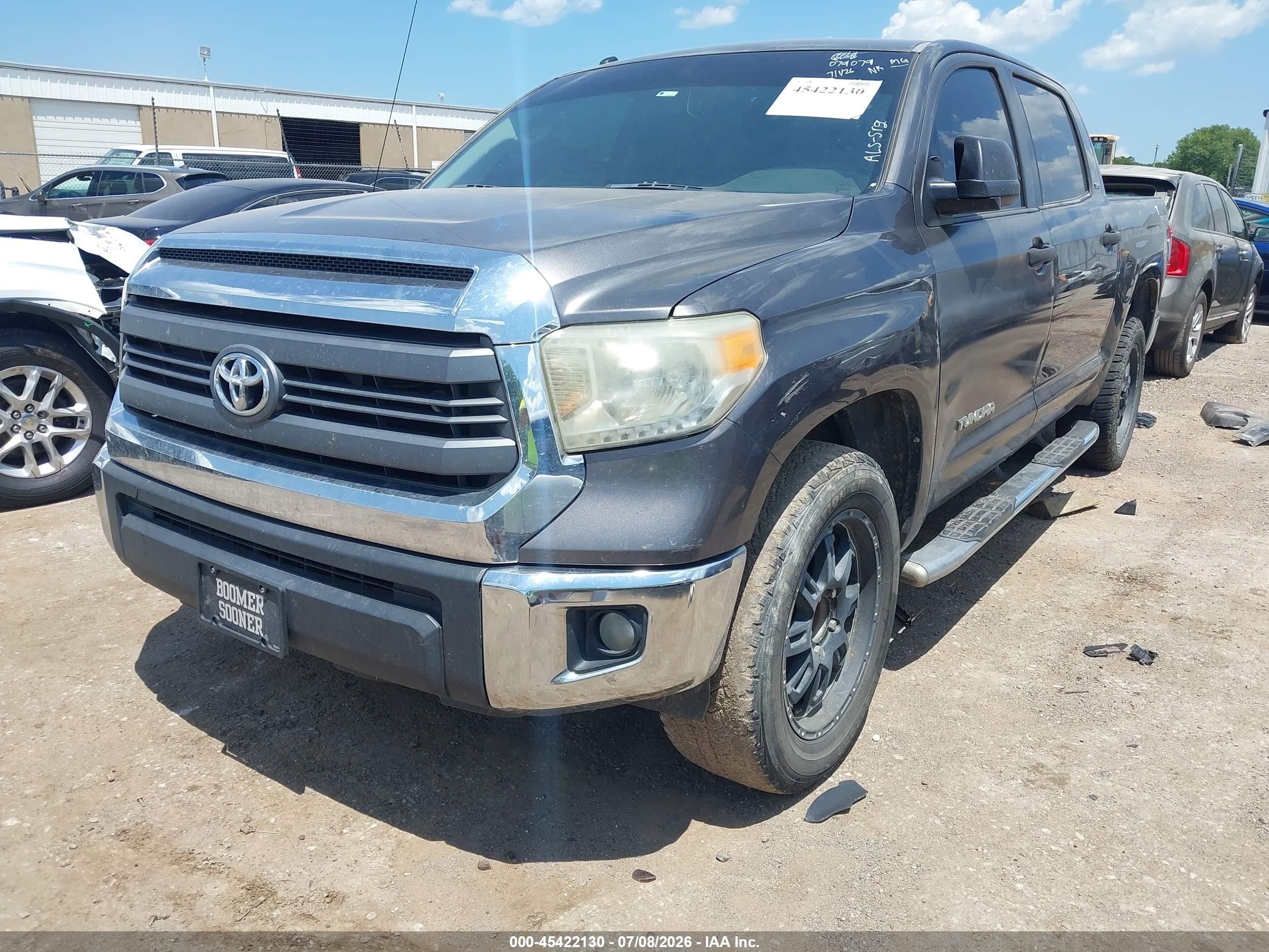 2014 Toyota Tundra Sr5 4.6l V8 Серый vin: 5TFEM5F16EX079079