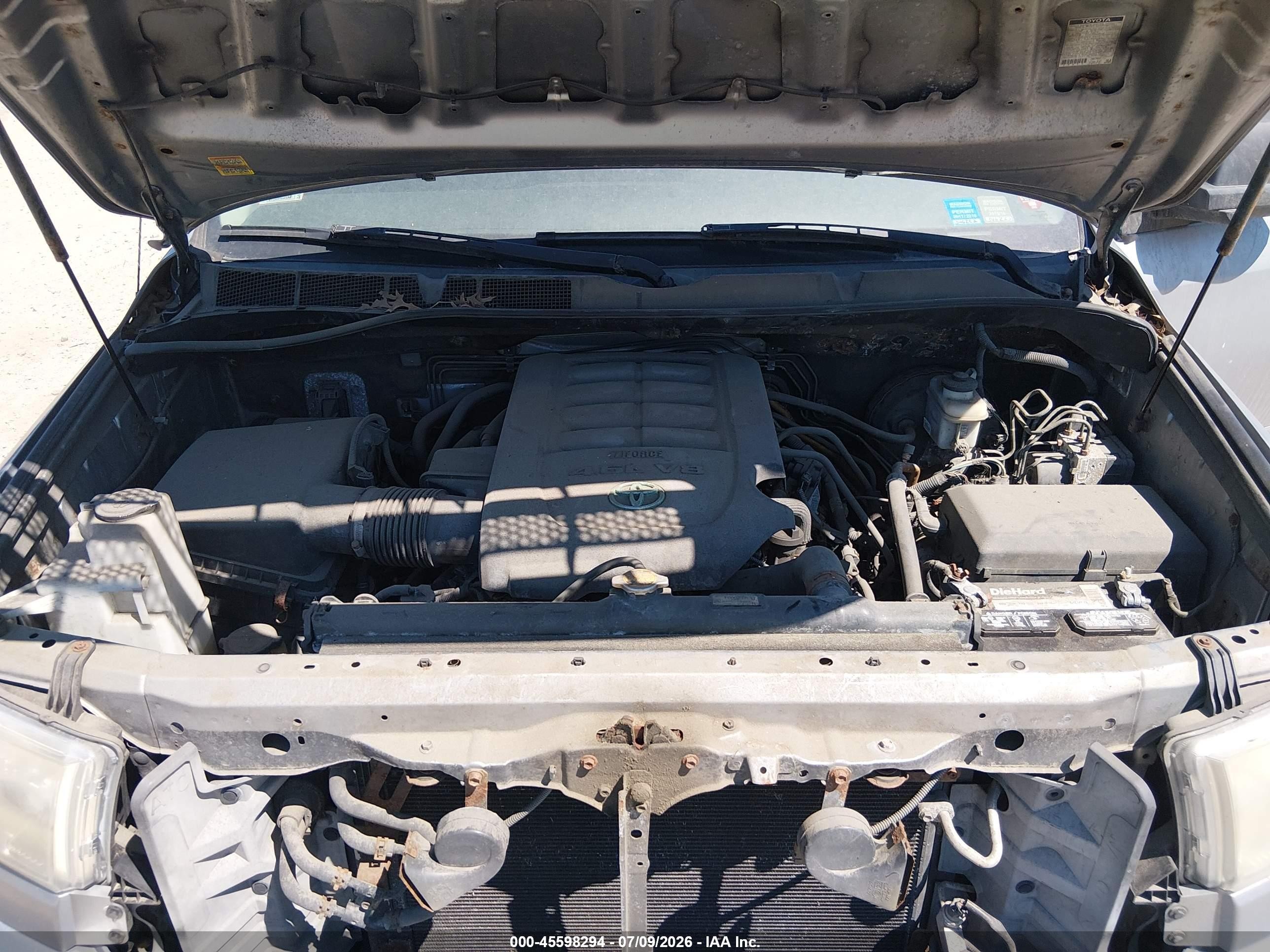 2012 Toyota Tundra Grade 4.6l V8 Silver vin: 5TFEM5F17CX037775