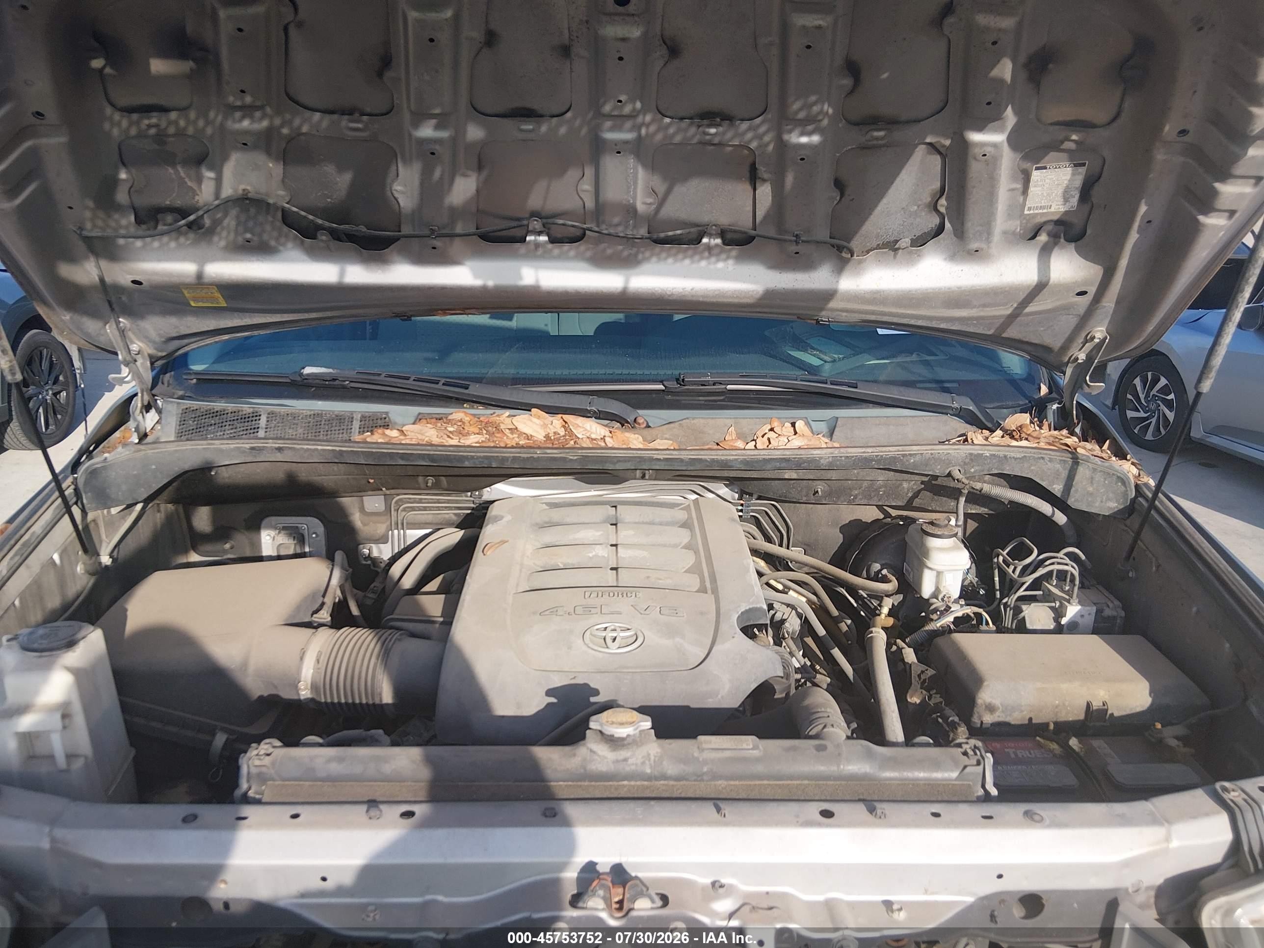 2012 Toyota Tundra Grade 4.6l V8 Silver vin: 5TFEM5F17CX049618