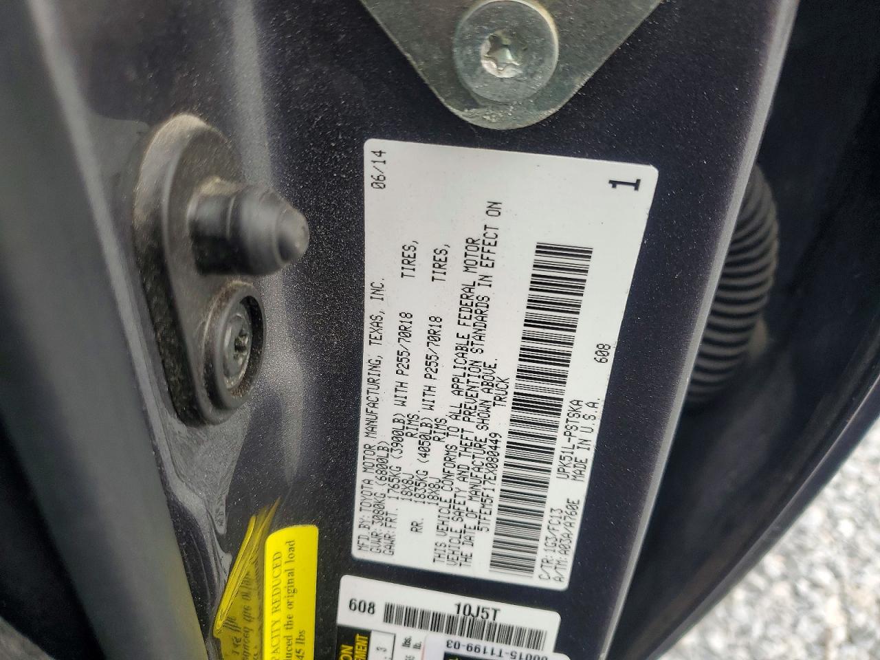 2014 Toyota Tundra Crewmax Sr5 Gray vin: 5TFEM5F17EX080449