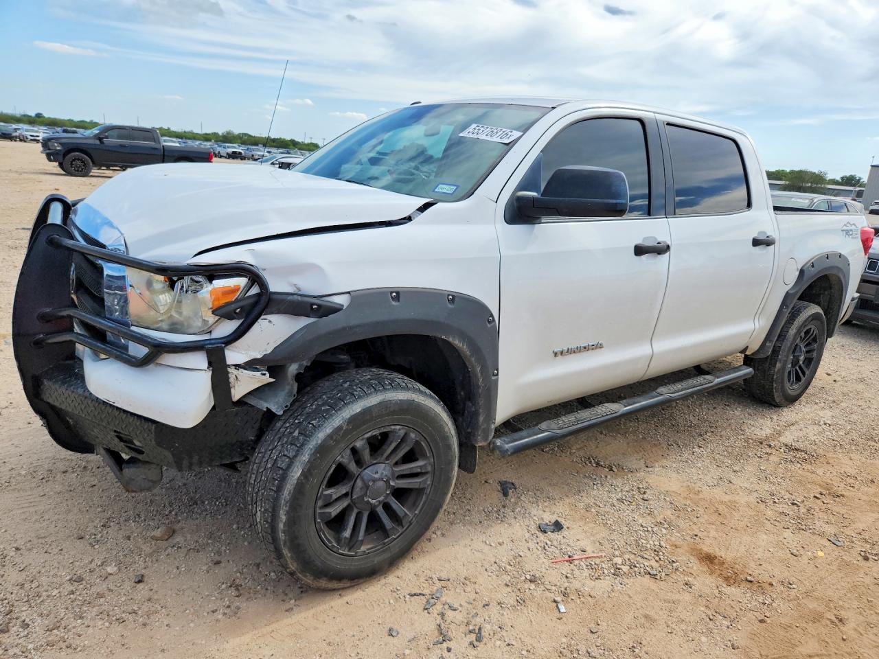 2013 Toyota Tundra Crewmax Sr5 White vin: 5TFEM5F18DX058703