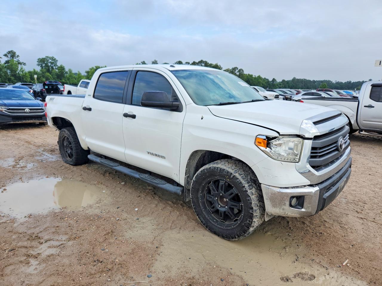 2014 Toyota Tundra Crewmax Sr5 Белый vin: 5TFEM5F18EX077544