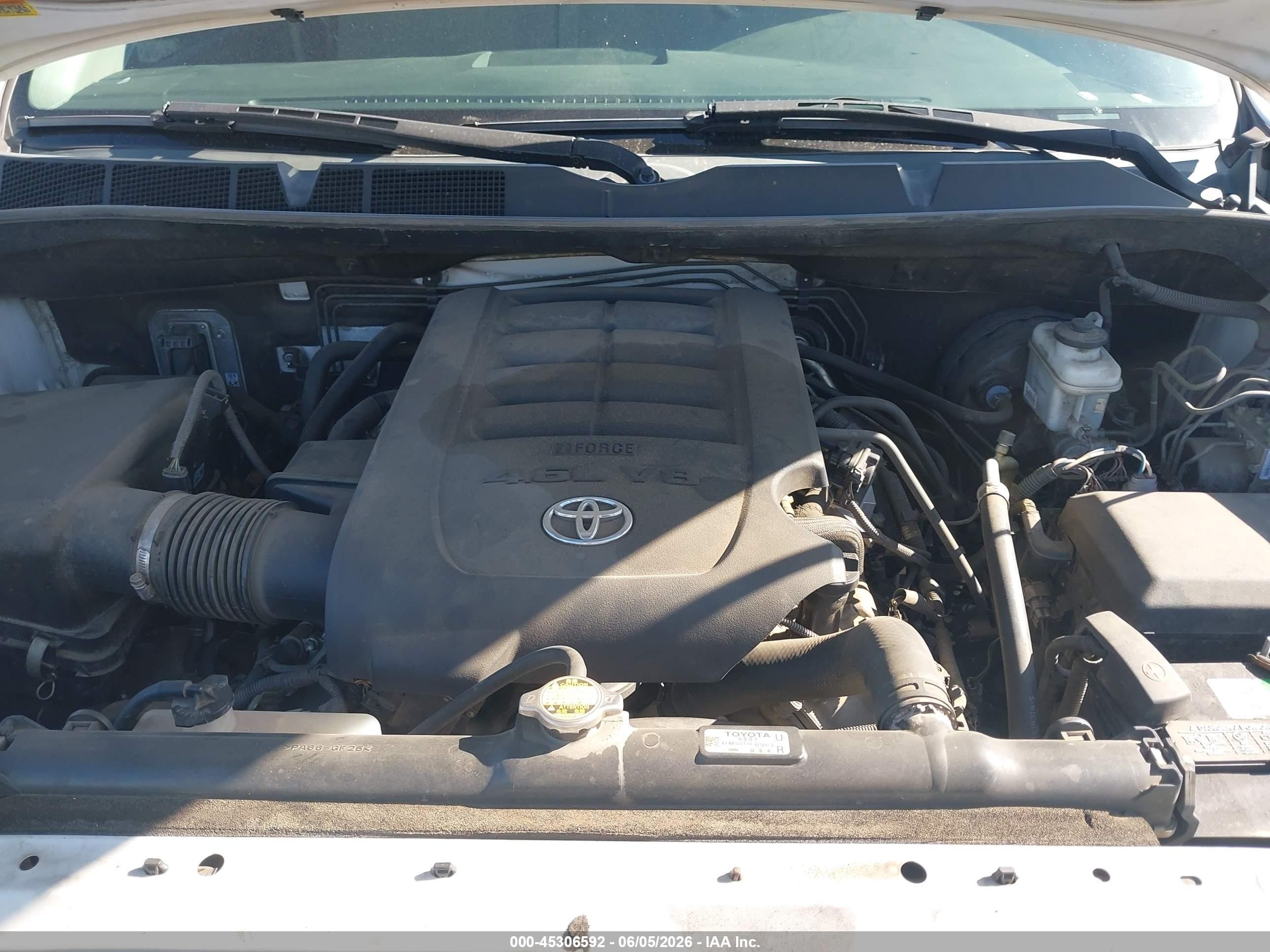 2011 Toyota Tundra Grade 4.6l V8 White vin: 5TFEM5F19BX035928