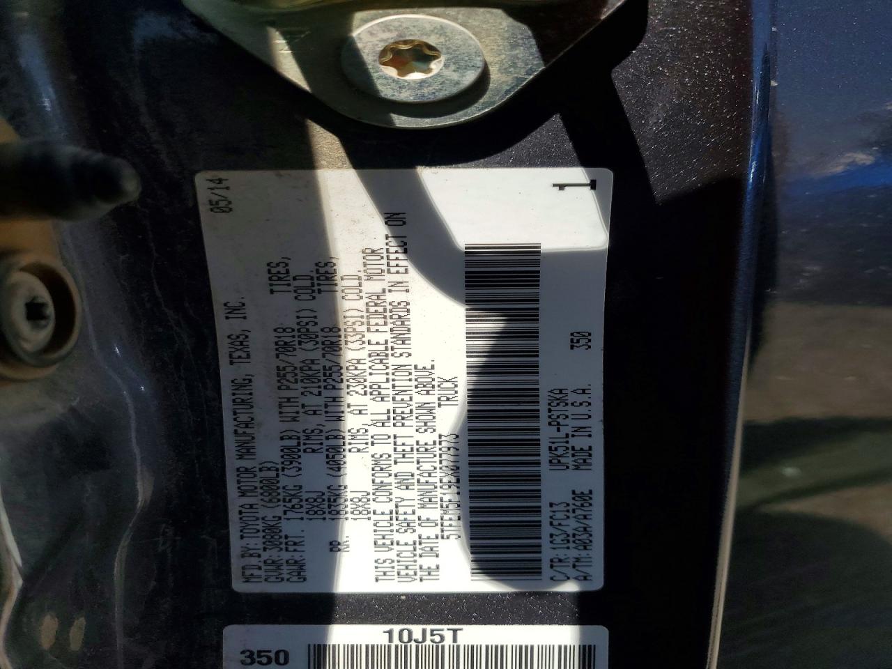 2014 Toyota Tundra Crewmax Sr5 Gray vin: 5TFEM5F19EX077973