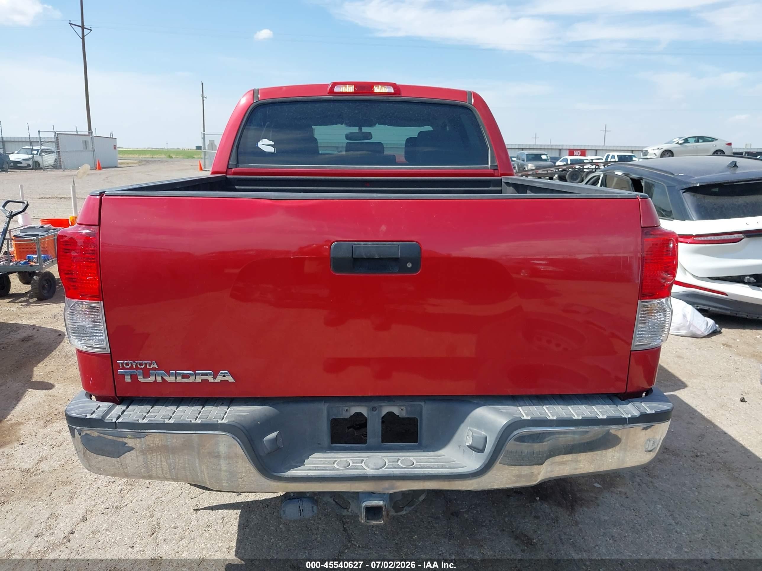 2012 Toyota Tundra Grade 4.6l V8 Red vin: 5TFEM5F1XCX036328