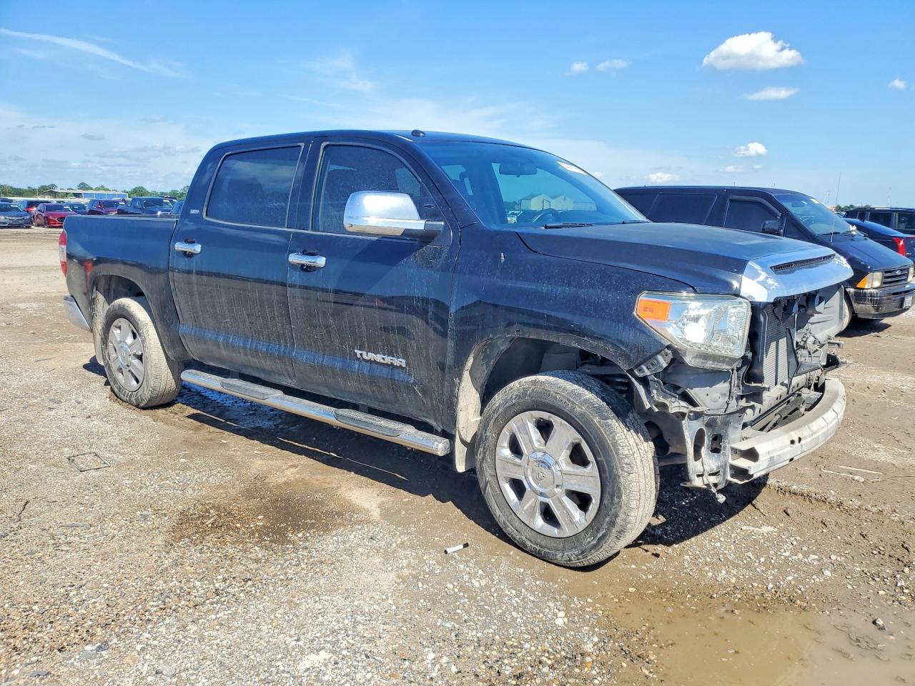 2014 Toyota Tundra Crewmax Sr5 Black vin: 5TFEM5F1XEX075486