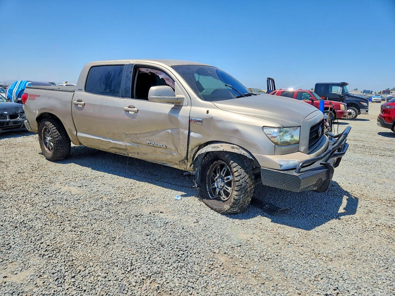 2007 Toyota Tundra Crewmax Sr5 Gold vin: 5TFEV54107X029944