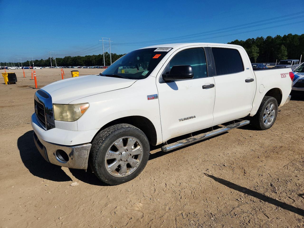 2007 Toyota Tundra Crewmax Sr5 White vin: 5TFEV54117X027474