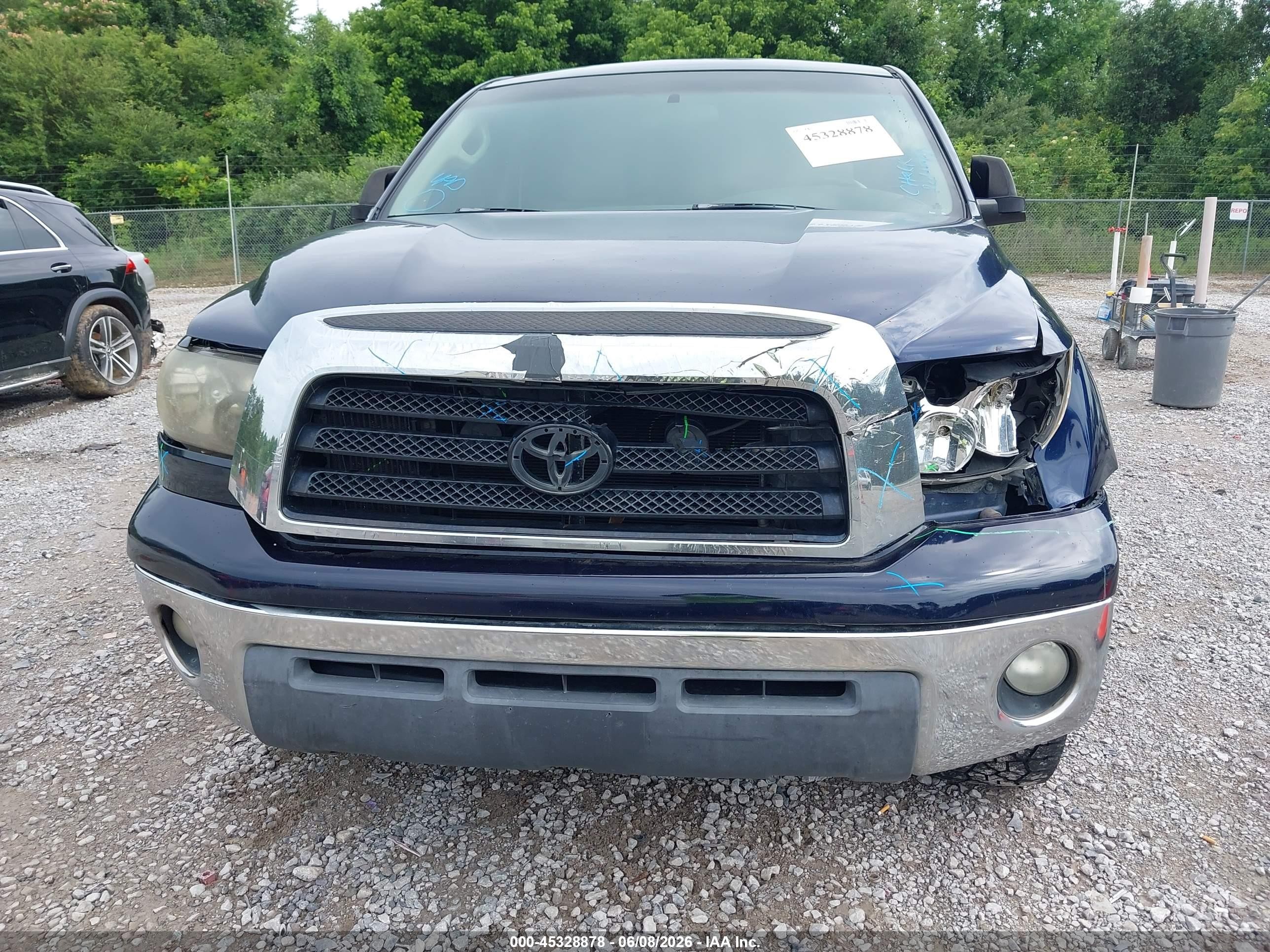 2008 Toyota Tundra Base 5.7l V8 Blue vin: 5TFEV54118X060640