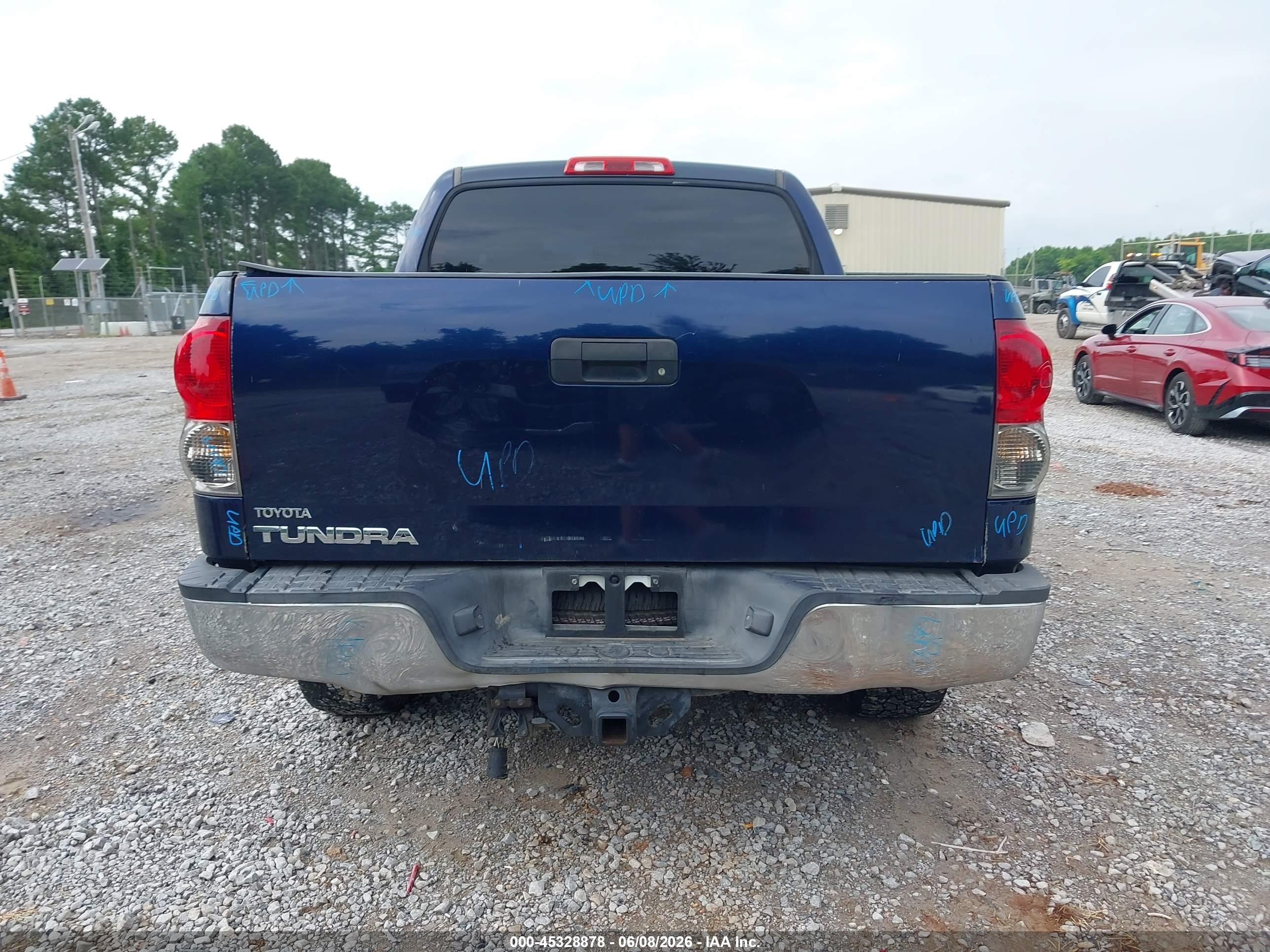 2008 Toyota Tundra Base 5.7l V8 Blue vin: 5TFEV54118X060640