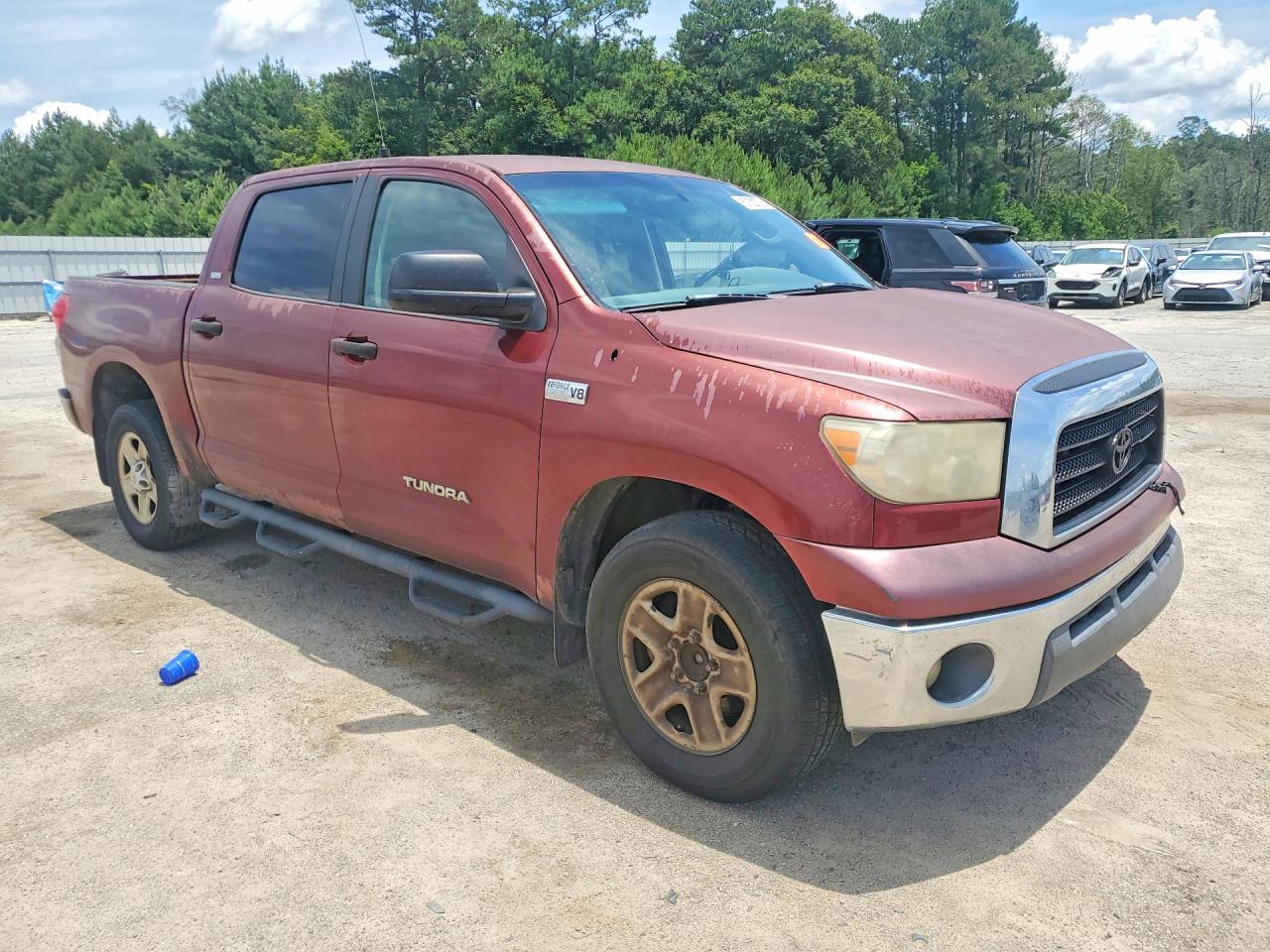 2008 Toyota Tundra Sr5 Red vin: 5TFEV54128X059657
