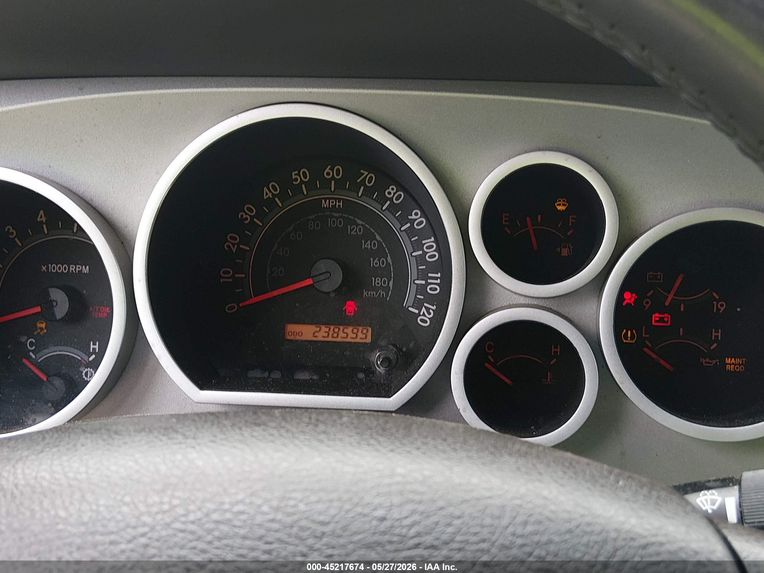 2008 Toyota Tundra Sr5 5.7l V8 Red vin: 5TFEV54138X046223