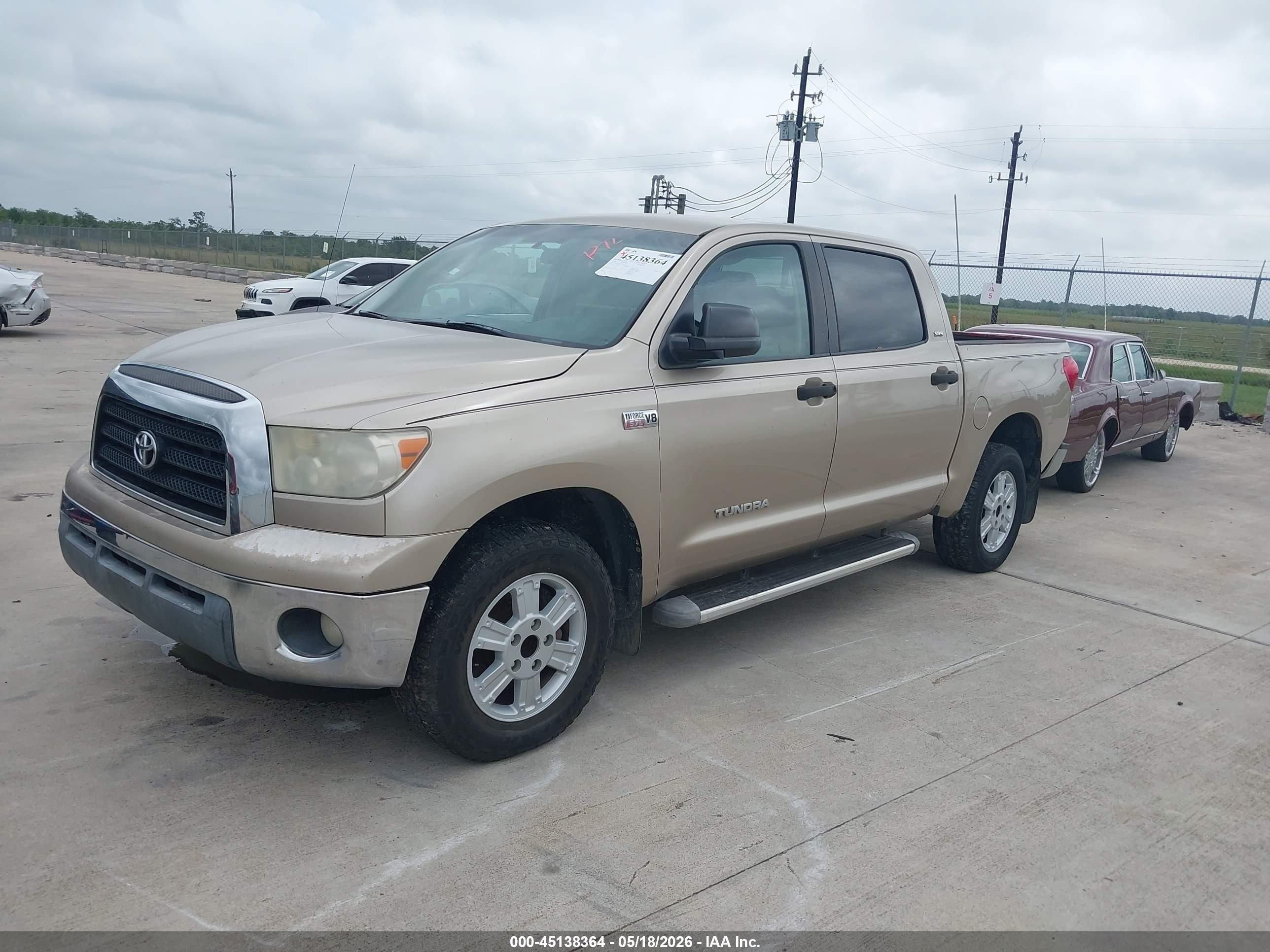 2008 Toyota Tundra Sr5 5.7l V8 Gold vin: 5TFEV54138X060123