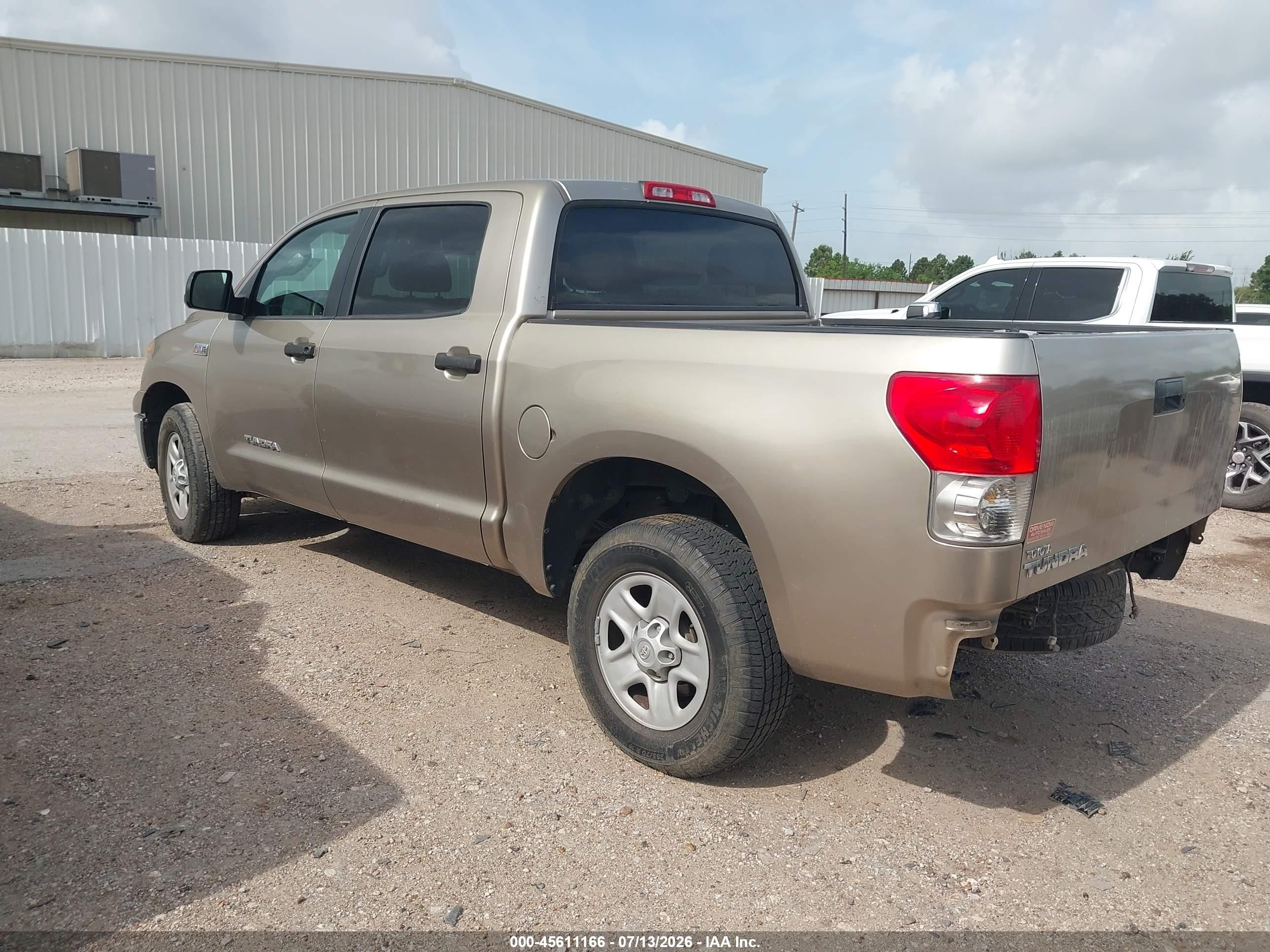 2009 Toyota Tundra Grade 5.7l V8 Бежевый vin: 5TFEV54139X072810