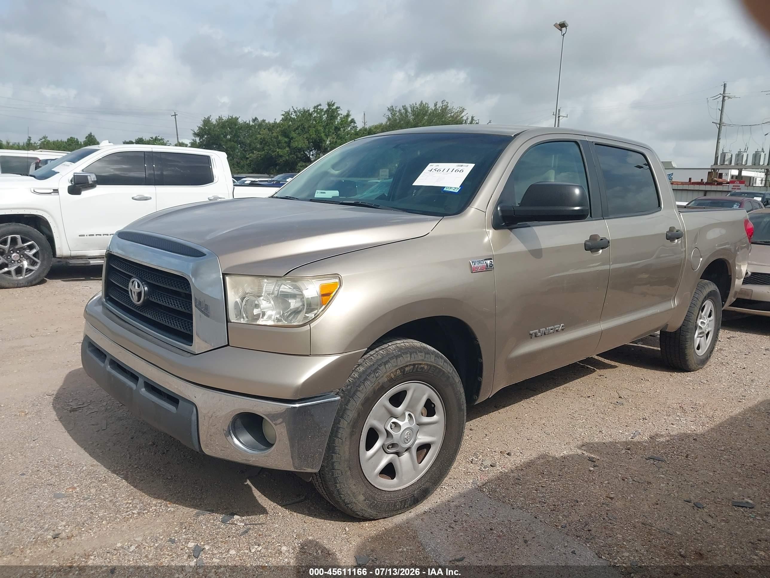 2009 Toyota Tundra Grade 5.7l V8 Бежевый vin: 5TFEV54139X072810