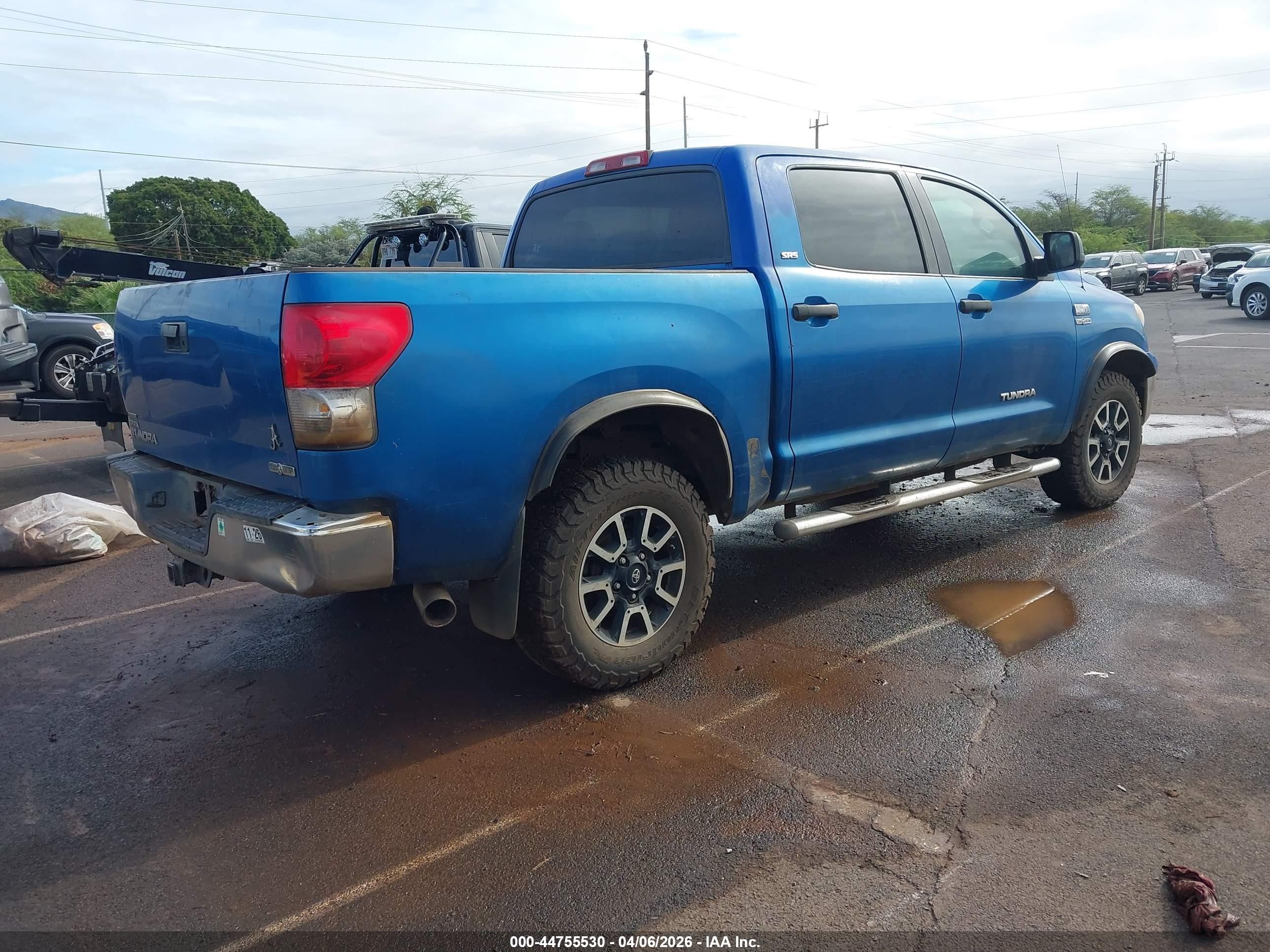2008 Toyota Tundra Sr5 5.7l V8 Blue vin: 5TFEV54158X066599