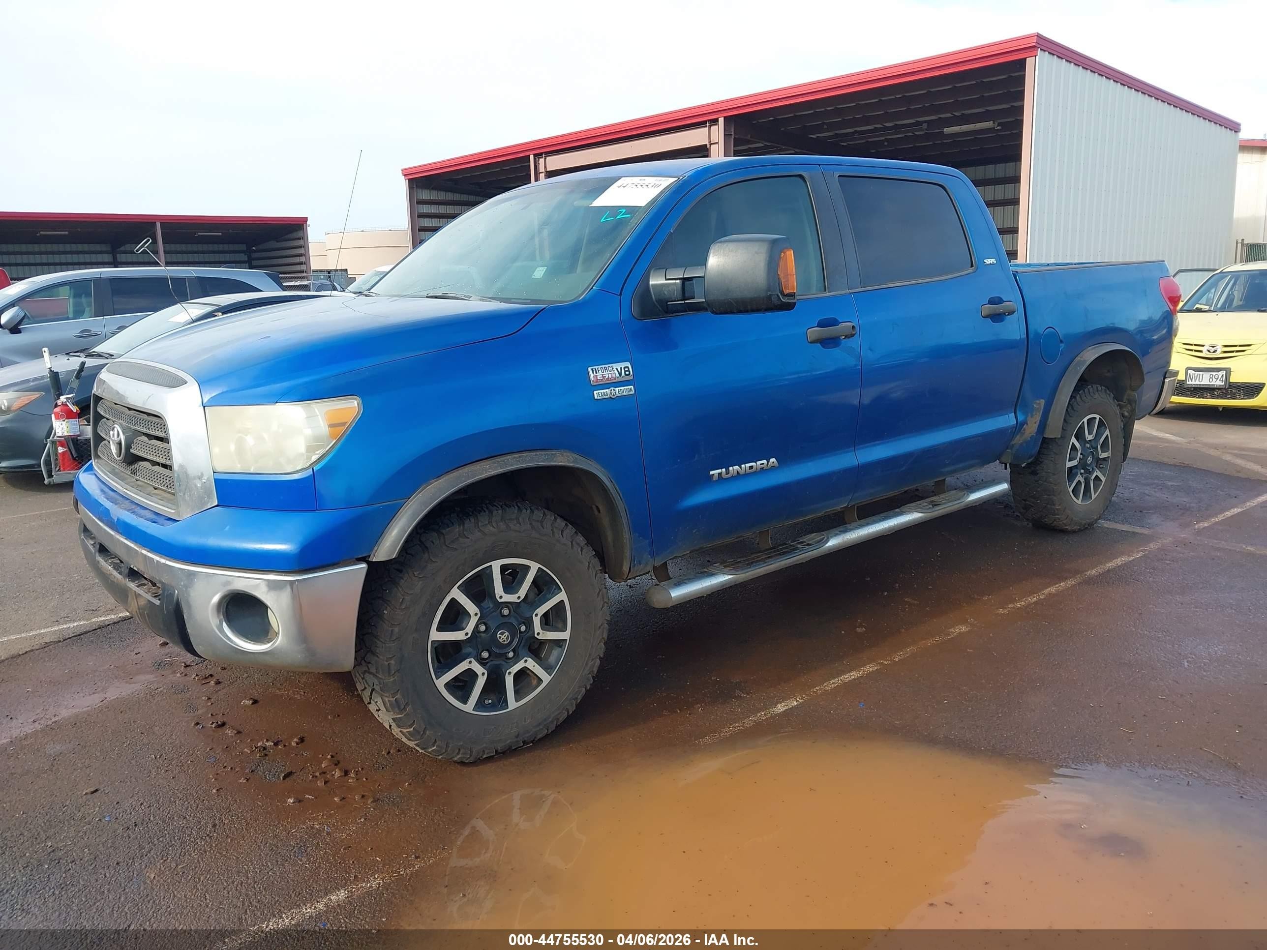 2008 Toyota Tundra Sr5 5.7l V8 Blue vin: 5TFEV54158X066599