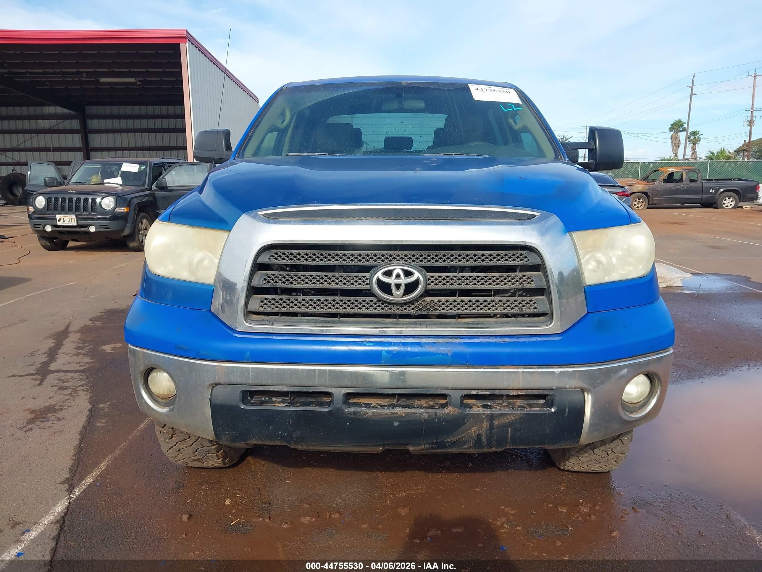 2008 Toyota Tundra Sr5 5.7l V8 Blue vin: 5TFEV54158X066599
