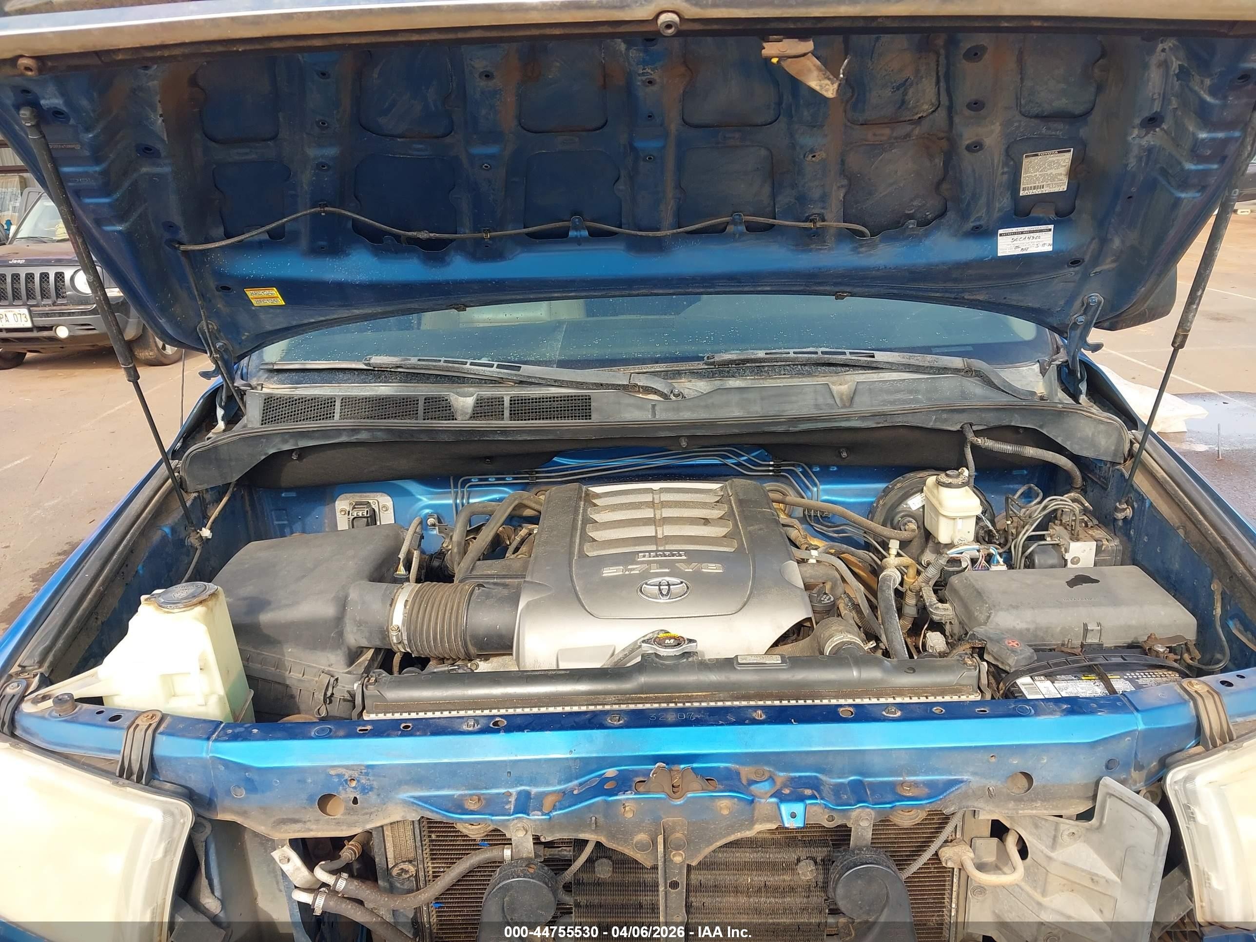 2008 Toyota Tundra Sr5 5.7l V8 Blue vin: 5TFEV54158X066599