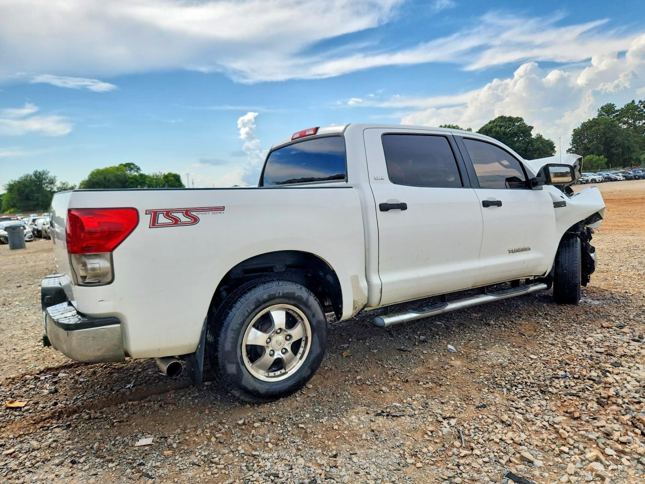 2009 Toyota Tundra Sr5 White vin: 5TFEV54159X070895
