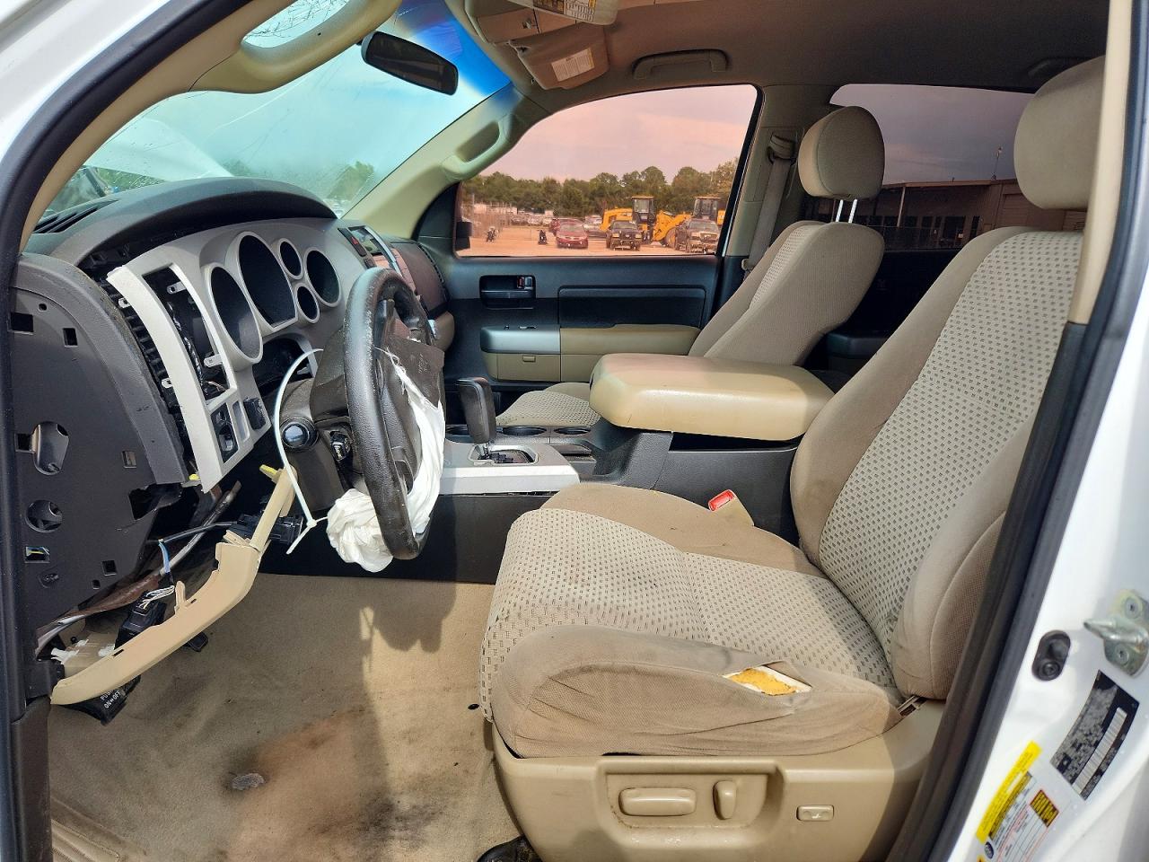 2009 Toyota Tundra Sr5 White vin: 5TFEV54159X070895
