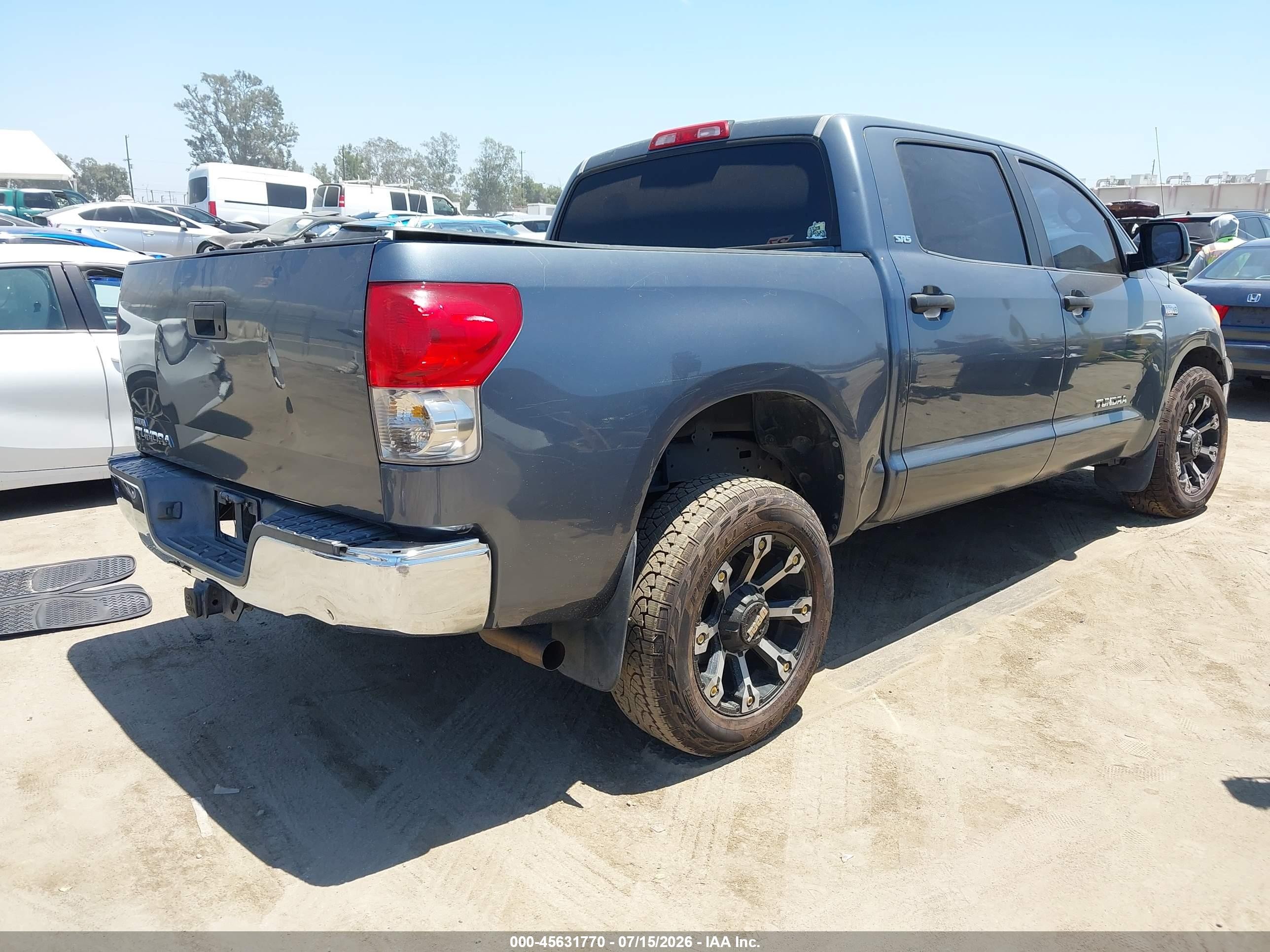 2008 Toyota Tundra Sr5 5.7l V8 Gray vin: 5TFEV54178X036908