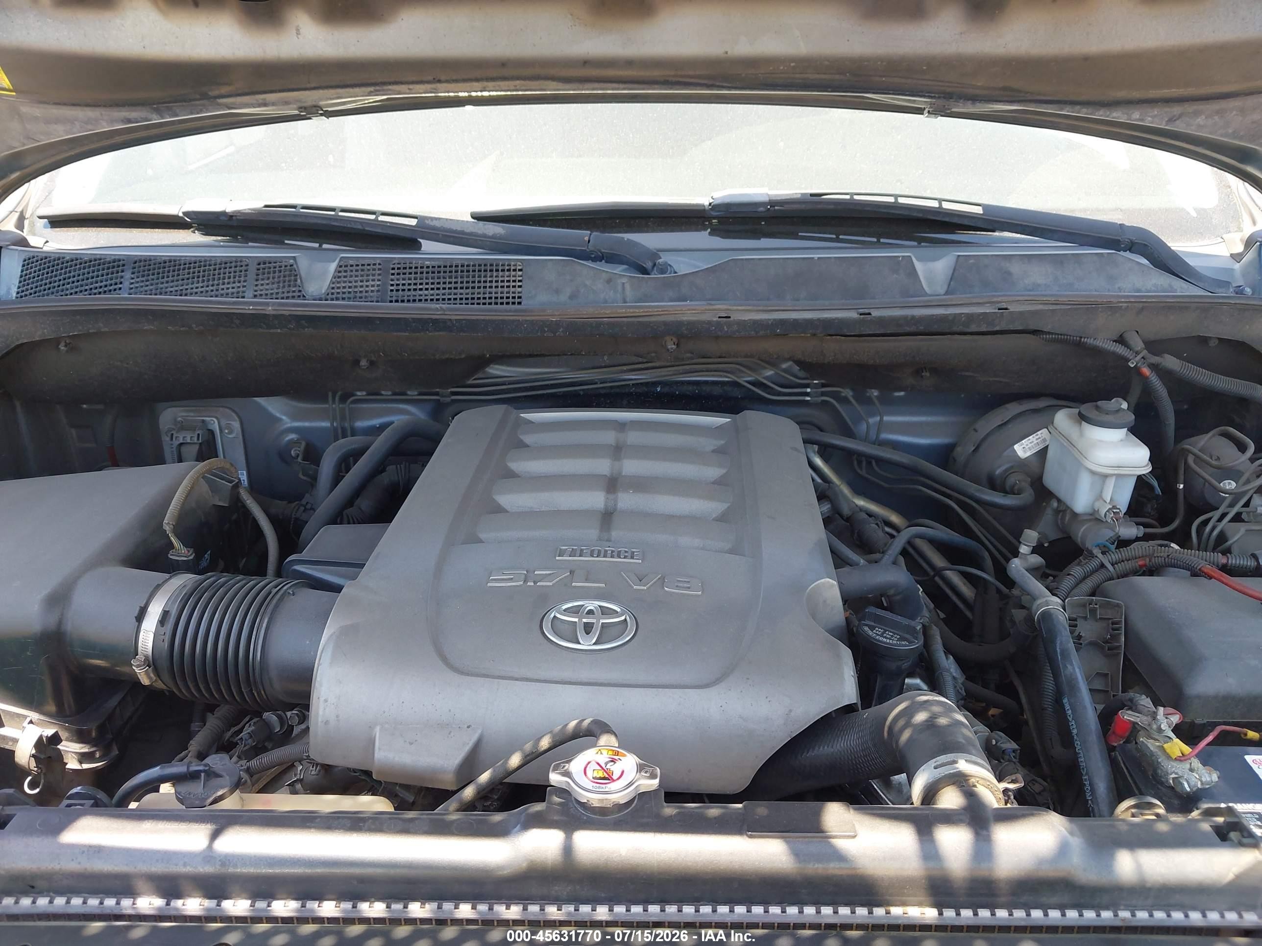 2008 Toyota Tundra Sr5 5.7l V8 Gray vin: 5TFEV54178X036908
