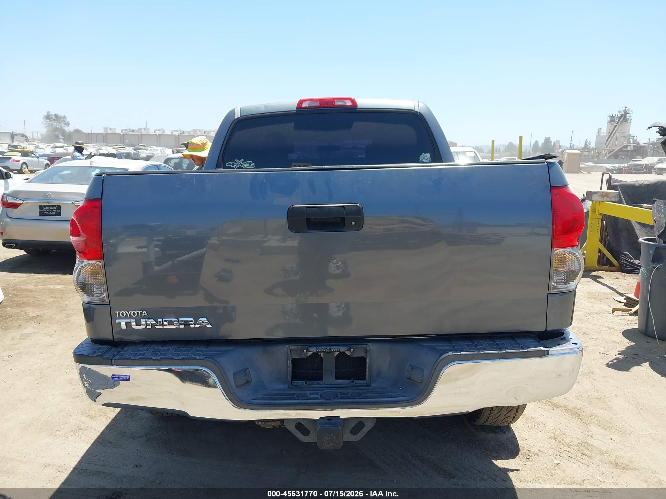 2008 Toyota Tundra Sr5 5.7l V8 Gray vin: 5TFEV54178X036908