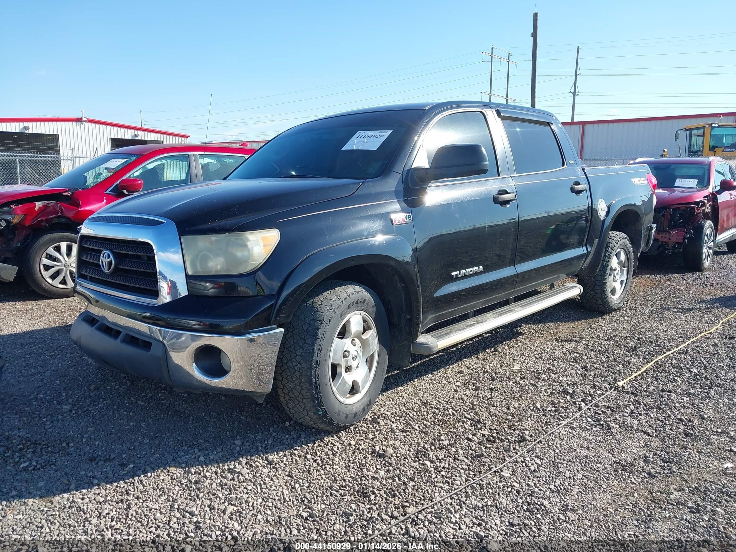 2008 Toyota Tundra Sr5 5.7l V8 Black vin: 5TFEV54178X039517