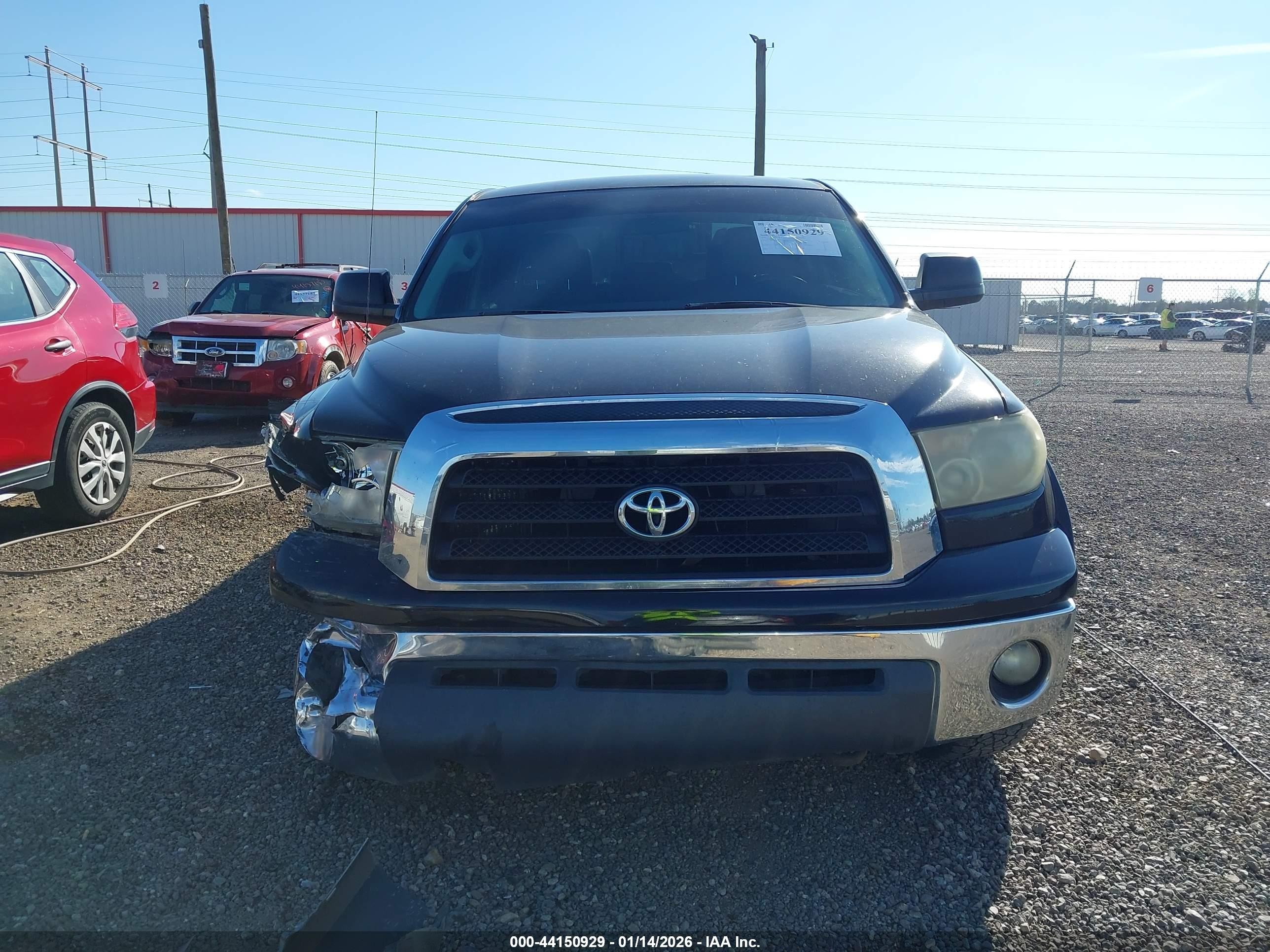 2008 Toyota Tundra Sr5 5.7l V8 Black vin: 5TFEV54178X039517