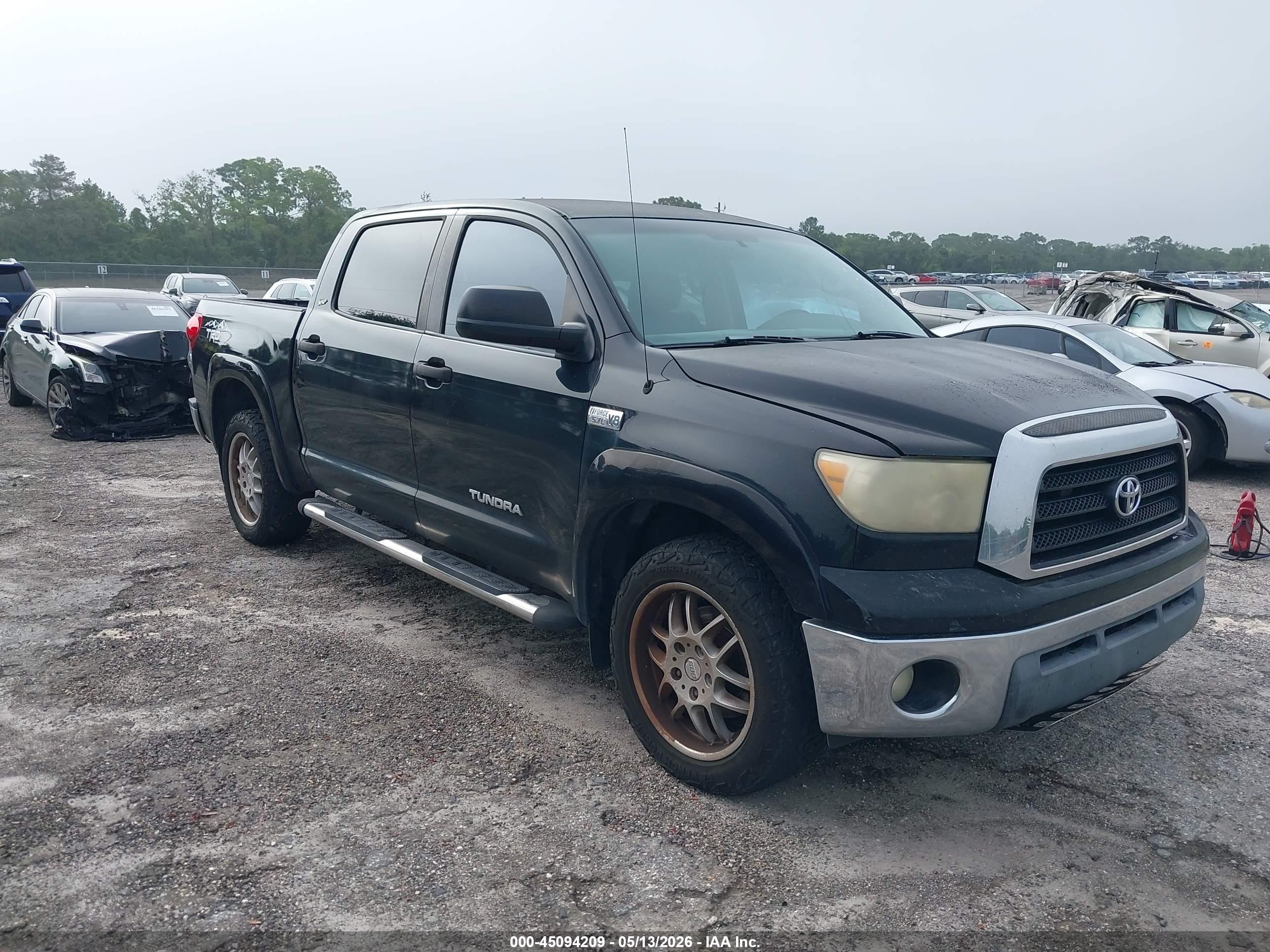 2008 Toyota Tundra Sr5 5.7l V8 Black vin: 5TFEV54188X056715