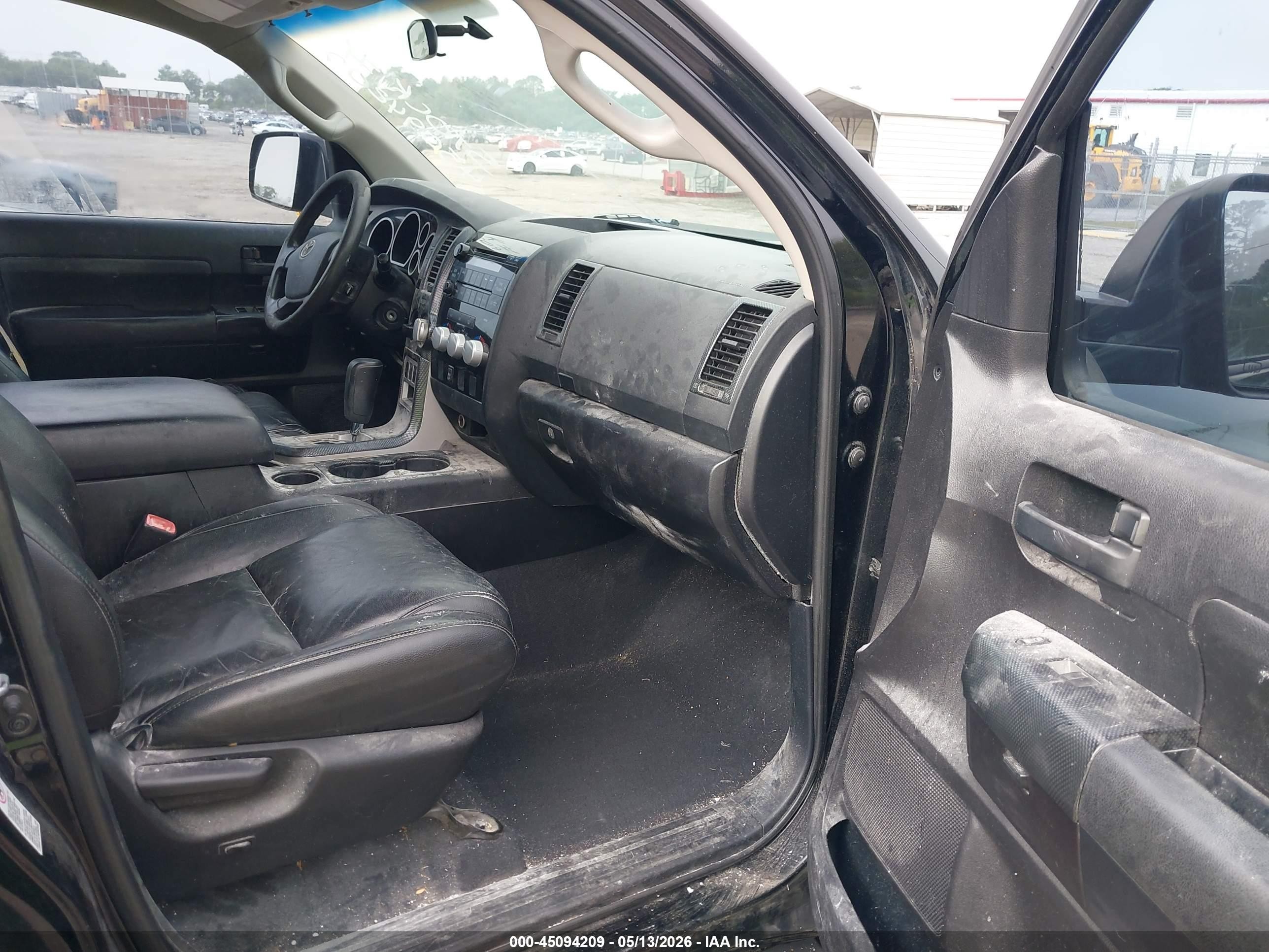 2008 Toyota Tundra Sr5 5.7l V8 Black vin: 5TFEV54188X056715