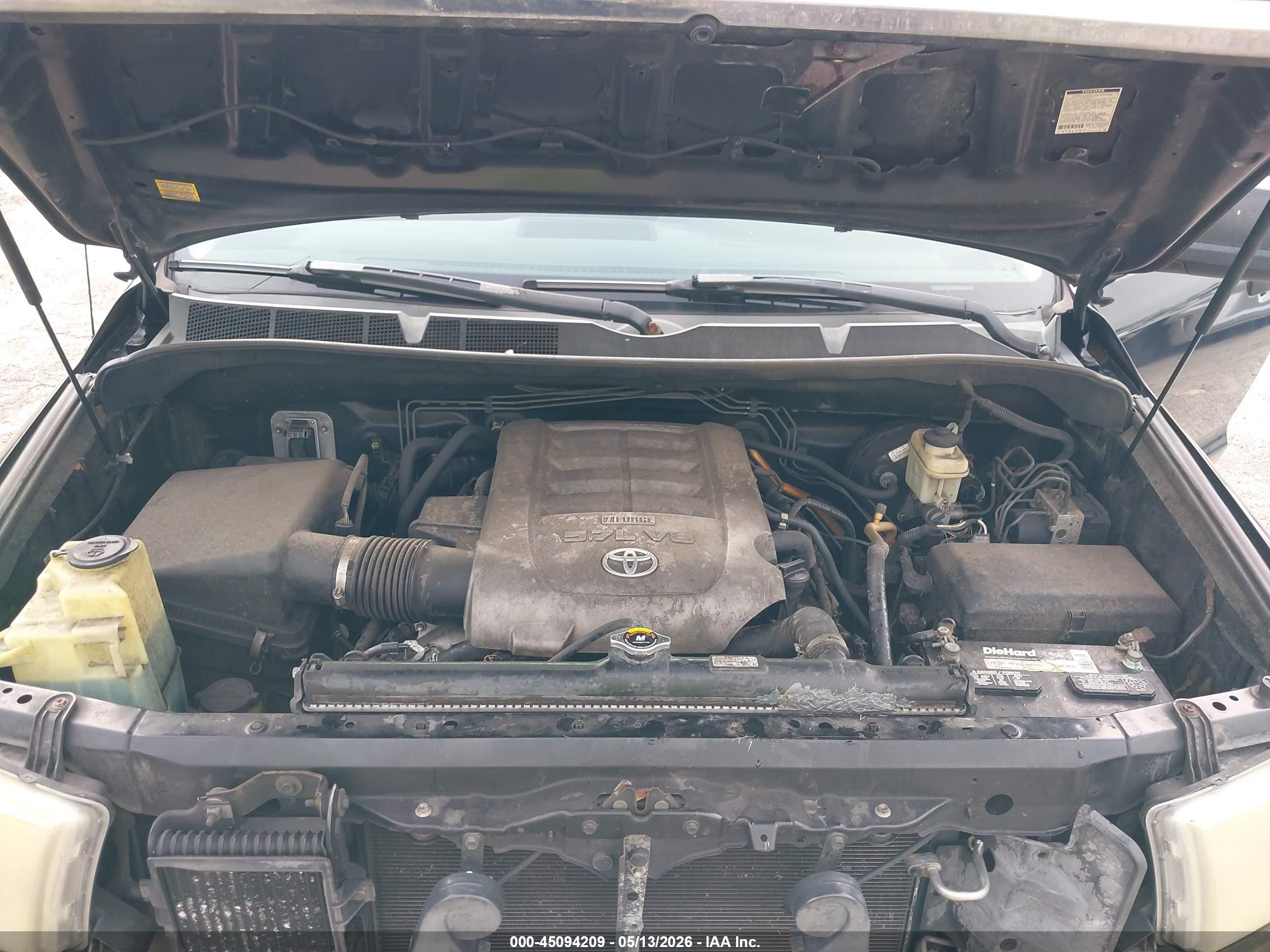 2008 Toyota Tundra Sr5 5.7l V8 Black vin: 5TFEV54188X056715