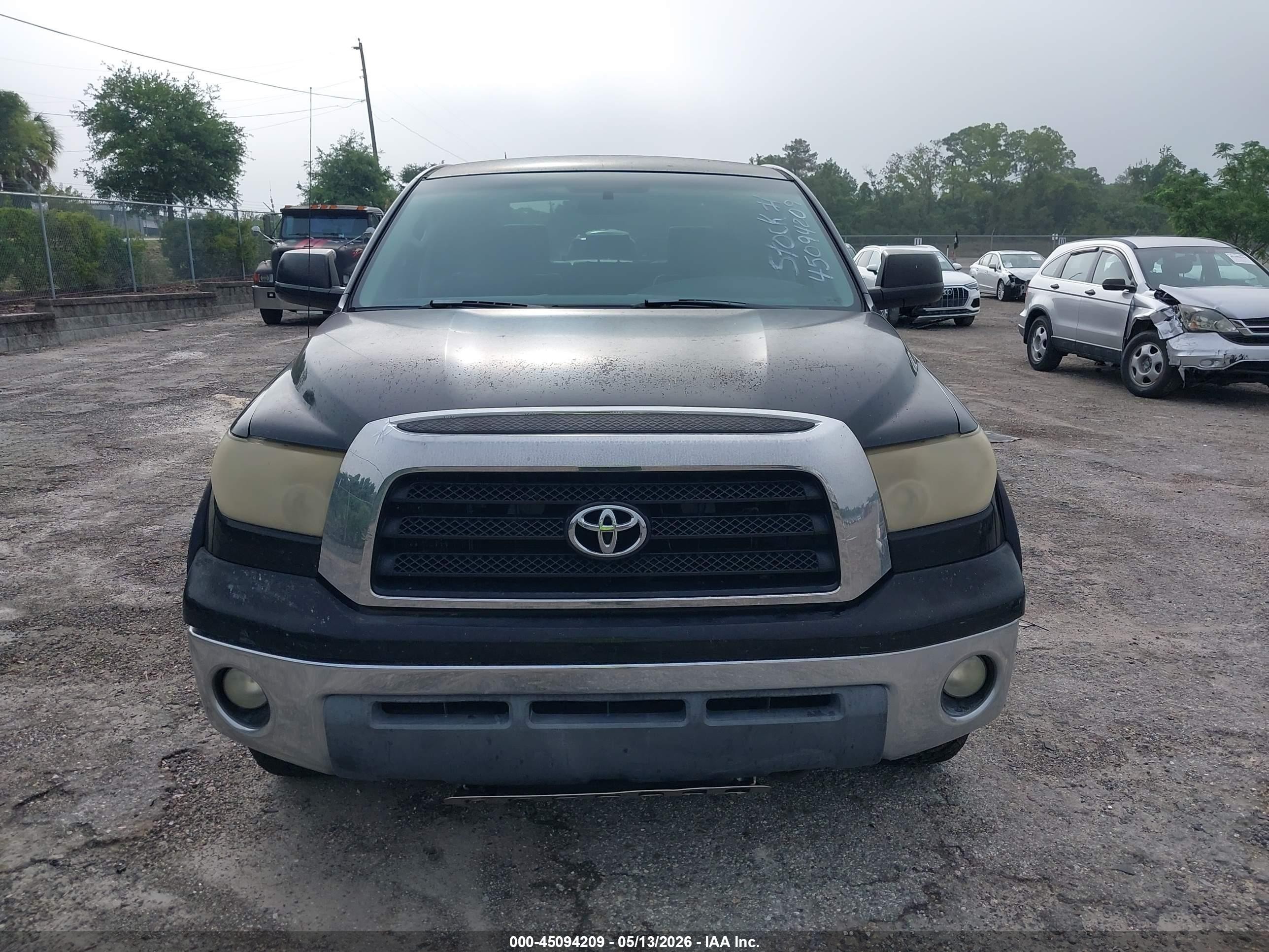 2008 Toyota Tundra Sr5 5.7l V8 Black vin: 5TFEV54188X056715