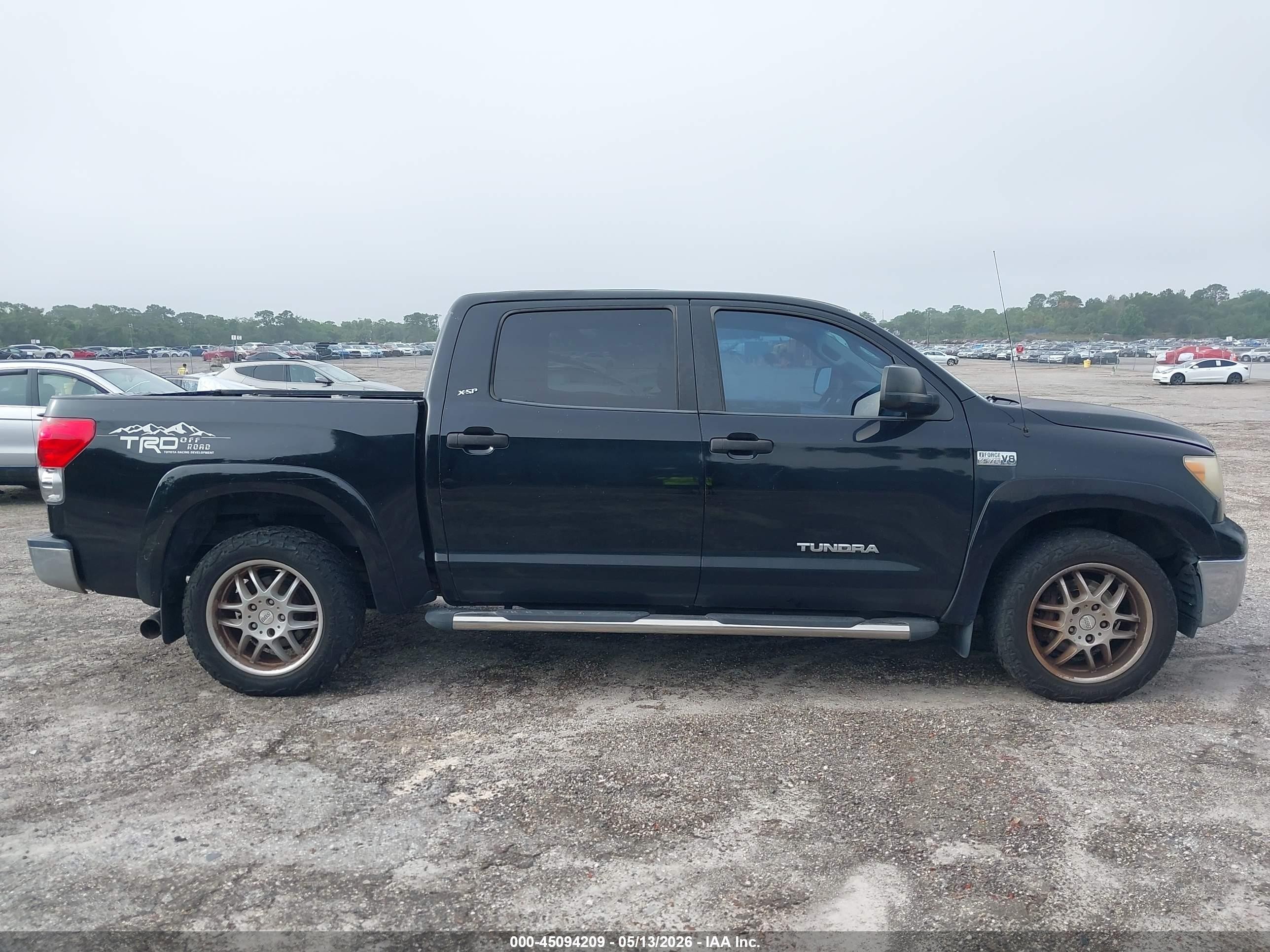 2008 Toyota Tundra Sr5 5.7l V8 Black vin: 5TFEV54188X056715