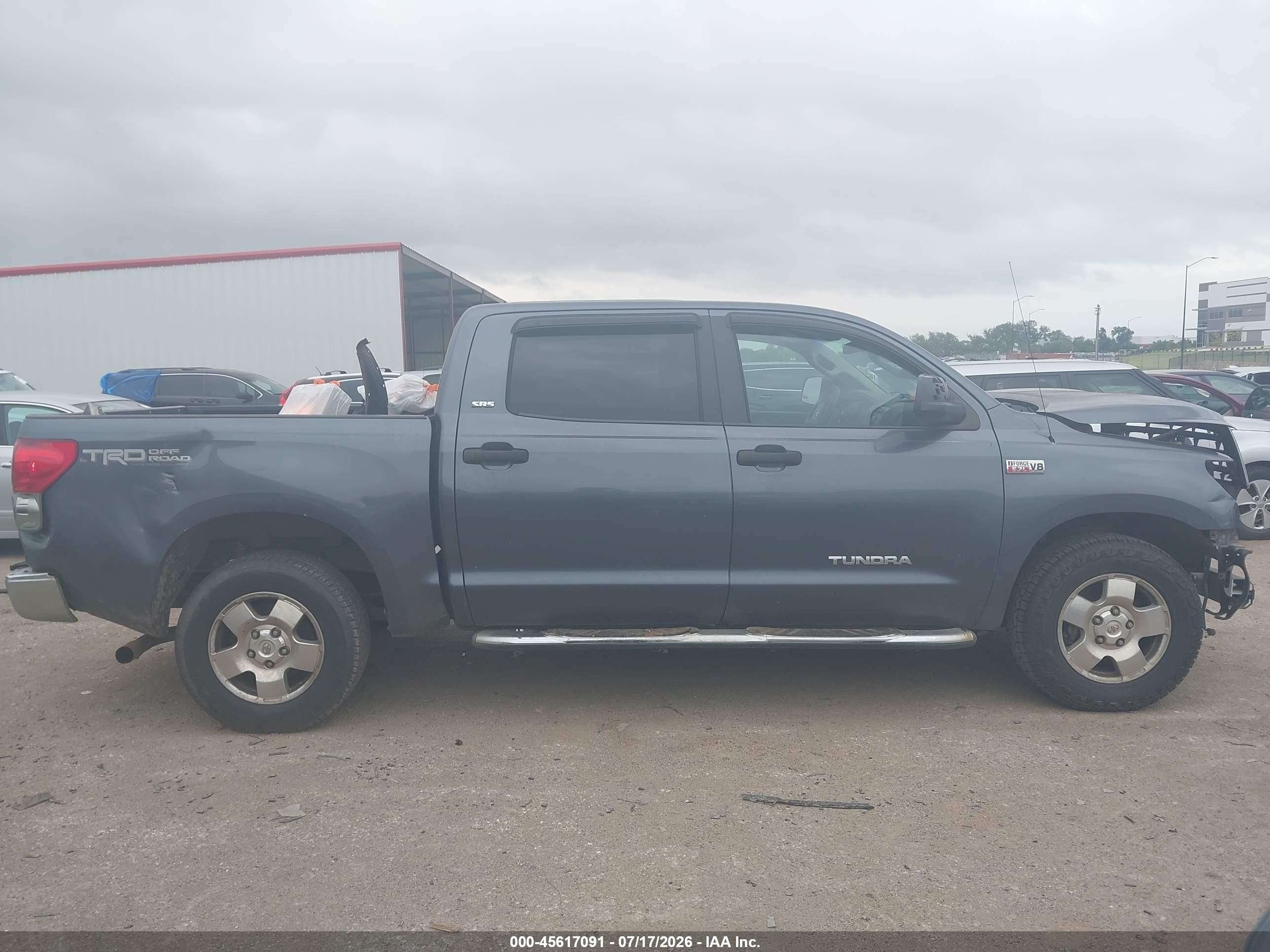 2007 Toyota Tundra Sr5 5.7l V8 Dark Blue vin: 5TFEV54197X031322