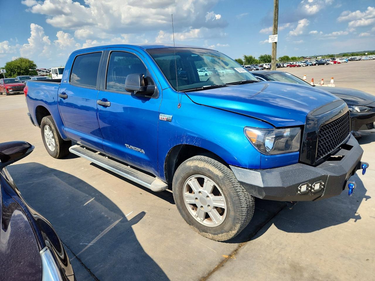 2007 Toyota Tundra Crewmax Sr5 Blue vin: 5TFEV541X7X030339