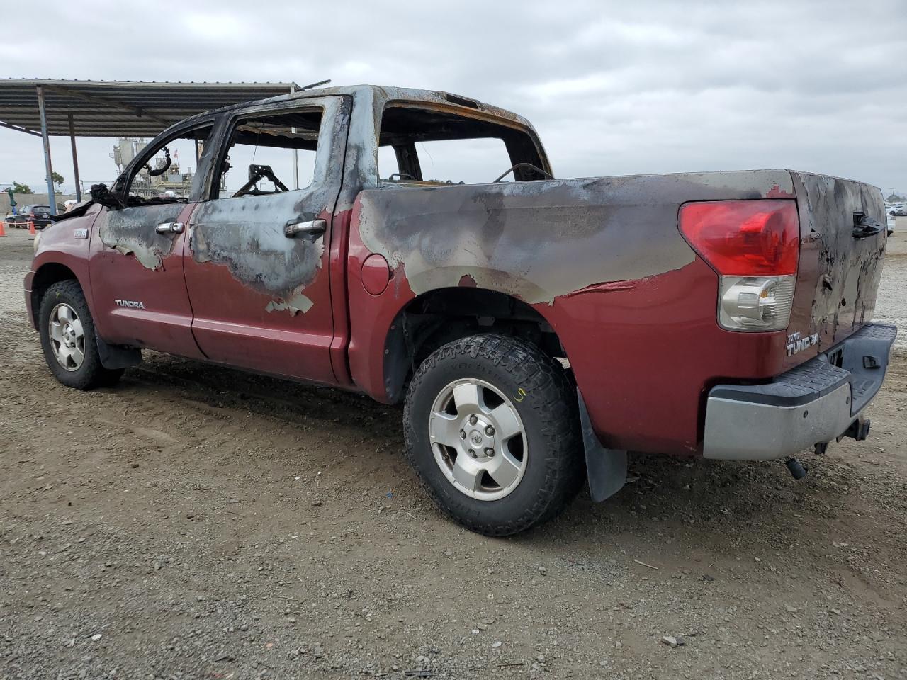 2008 Toyota Tundra Crewmax Limited Red vin: 5TFEV58138X035264