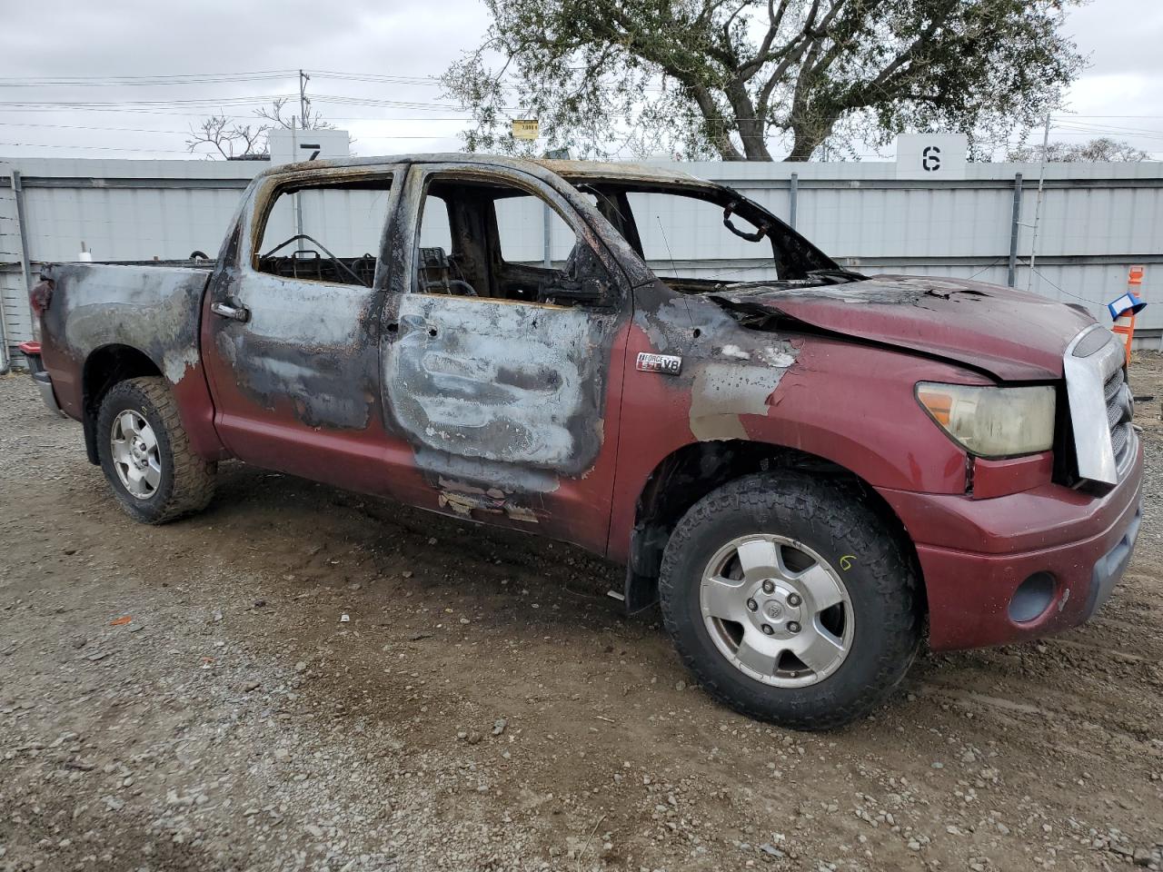 2008 Toyota Tundra Crewmax Limited Red vin: 5TFEV58138X035264