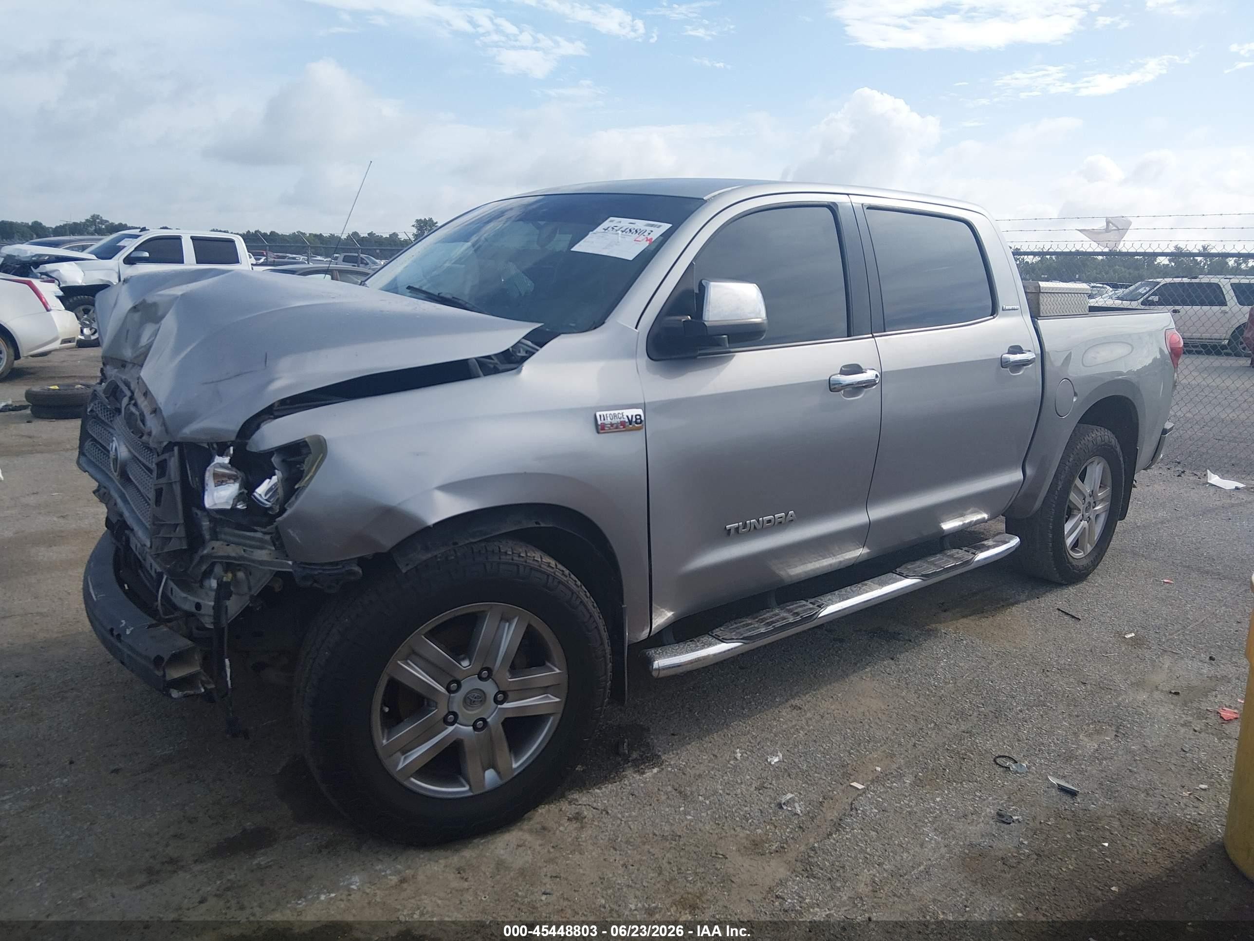 2007 Toyota Tundra Limited 5.7l V8 Silver vin: 5TFEV58177X032138