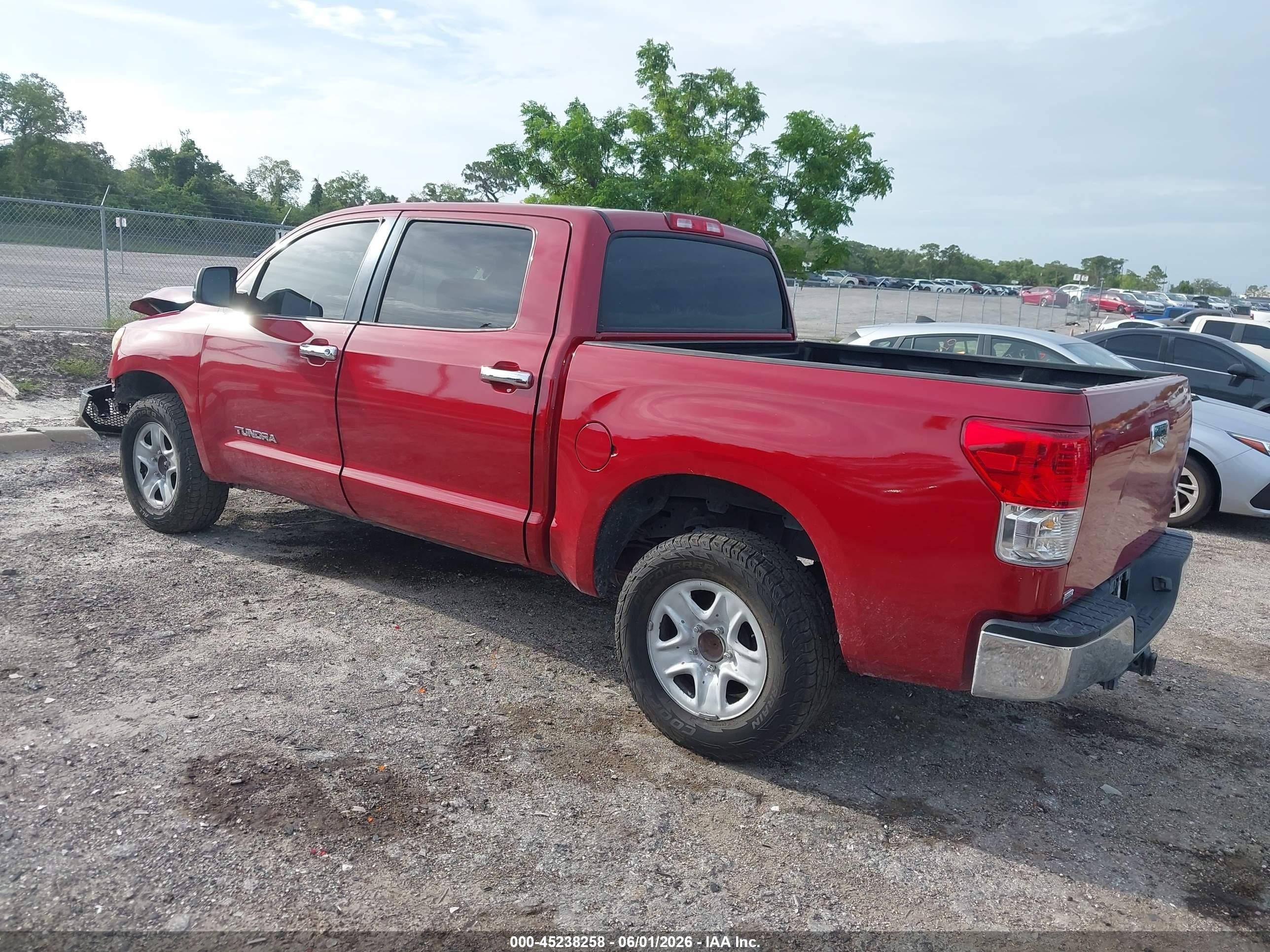 2012 Toyota Tundra Grade 5.7l V8 Red vin: 5TFEY5F10CX132182