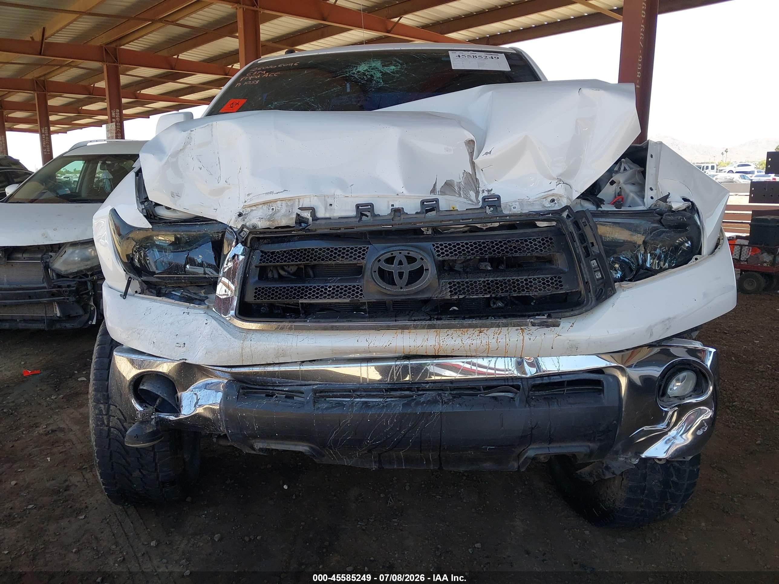2013 Toyota Tundra Grade 5.7l V8 White vin: 5TFEY5F11DX136579