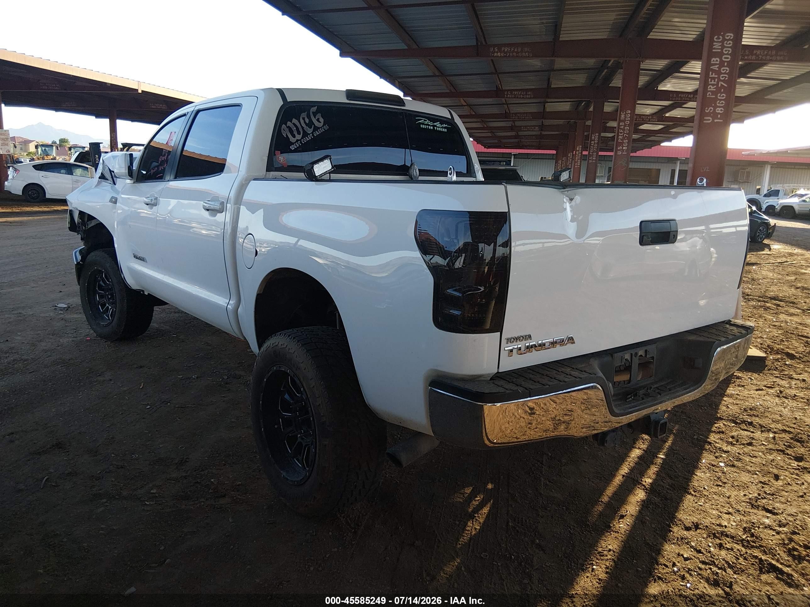 2013 Toyota Tundra Grade 5.7l V8 White vin: 5TFEY5F11DX136579