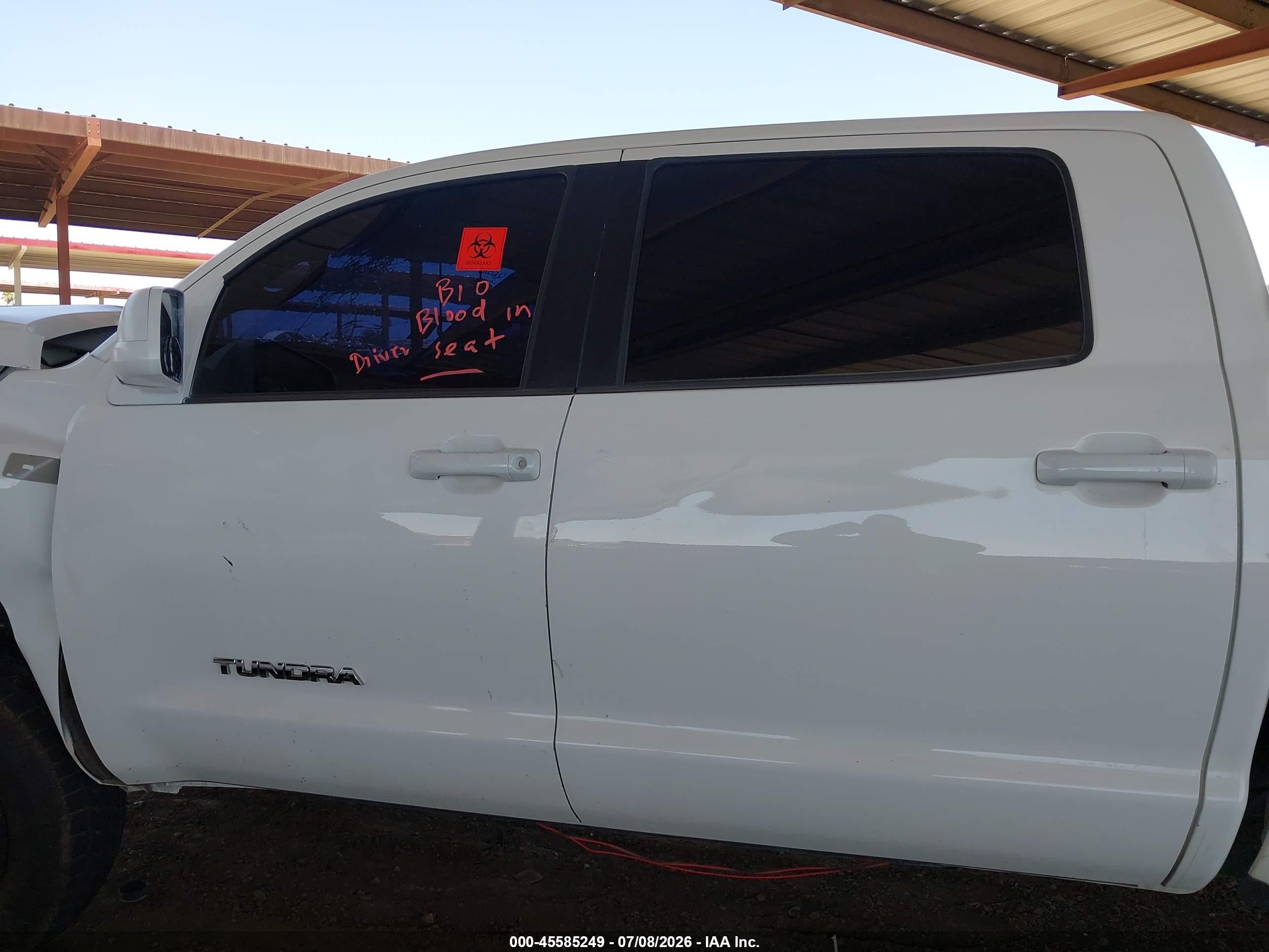 2013 Toyota Tundra Grade 5.7l V8 White vin: 5TFEY5F11DX136579