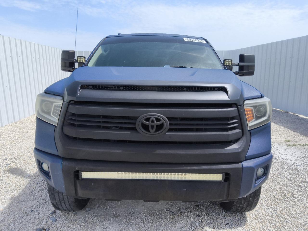 2014 Toyota Tundra Crewmax Sr5 Blue vin: 5TFEY5F11EX148961 Damage: Left Head Lamp, Broken, Replacement Required