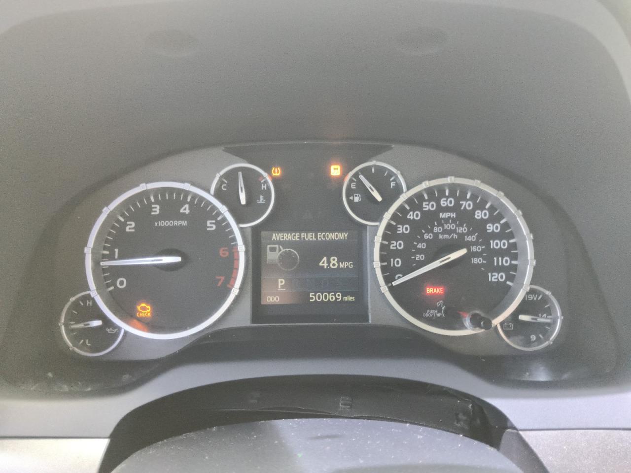 2014 Toyota Tundra Crewmax Sr5 Blue vin: 5TFEY5F11EX148961 Damage: Warning Light - Engine, On, Unacceptable